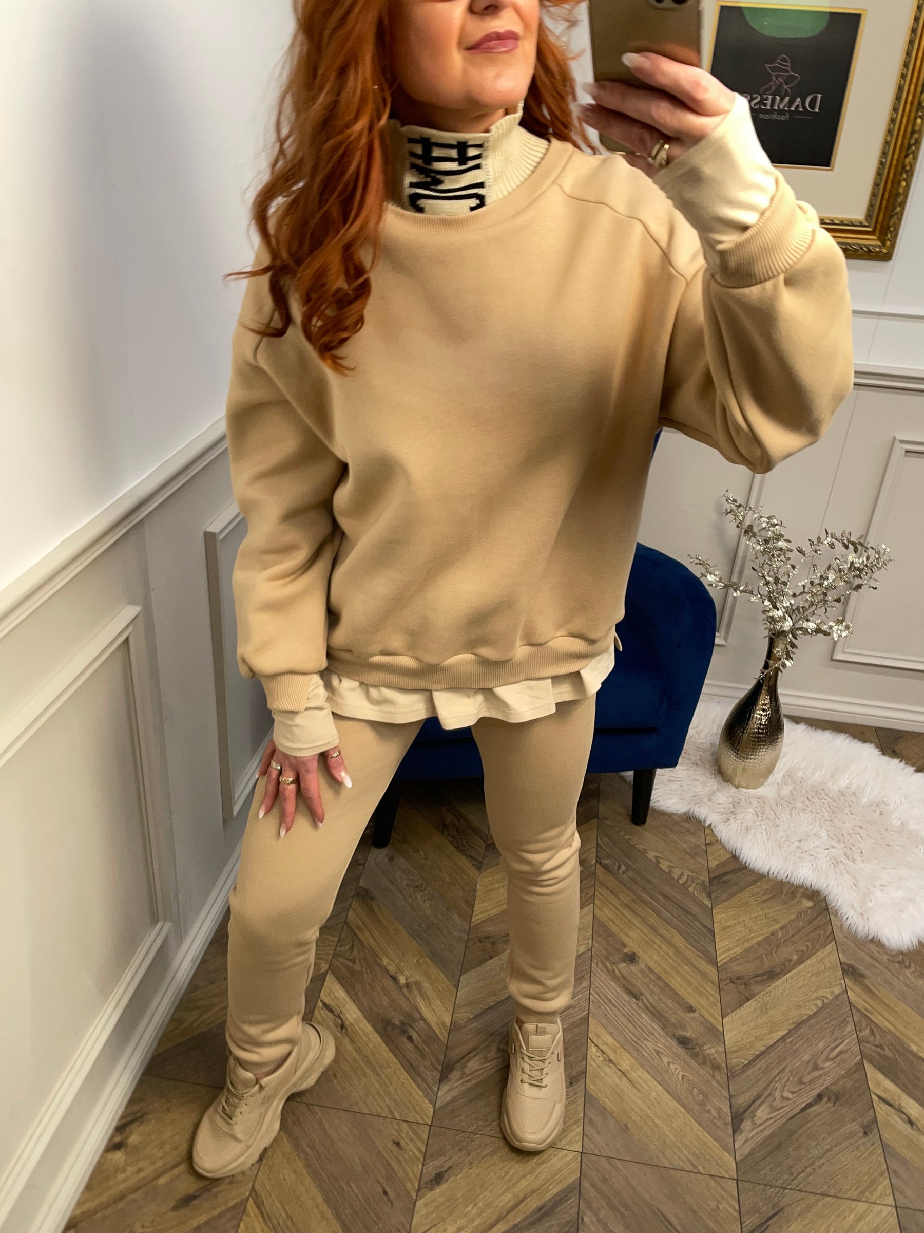 Sweatshirt Tracksuit Set VIP Camel