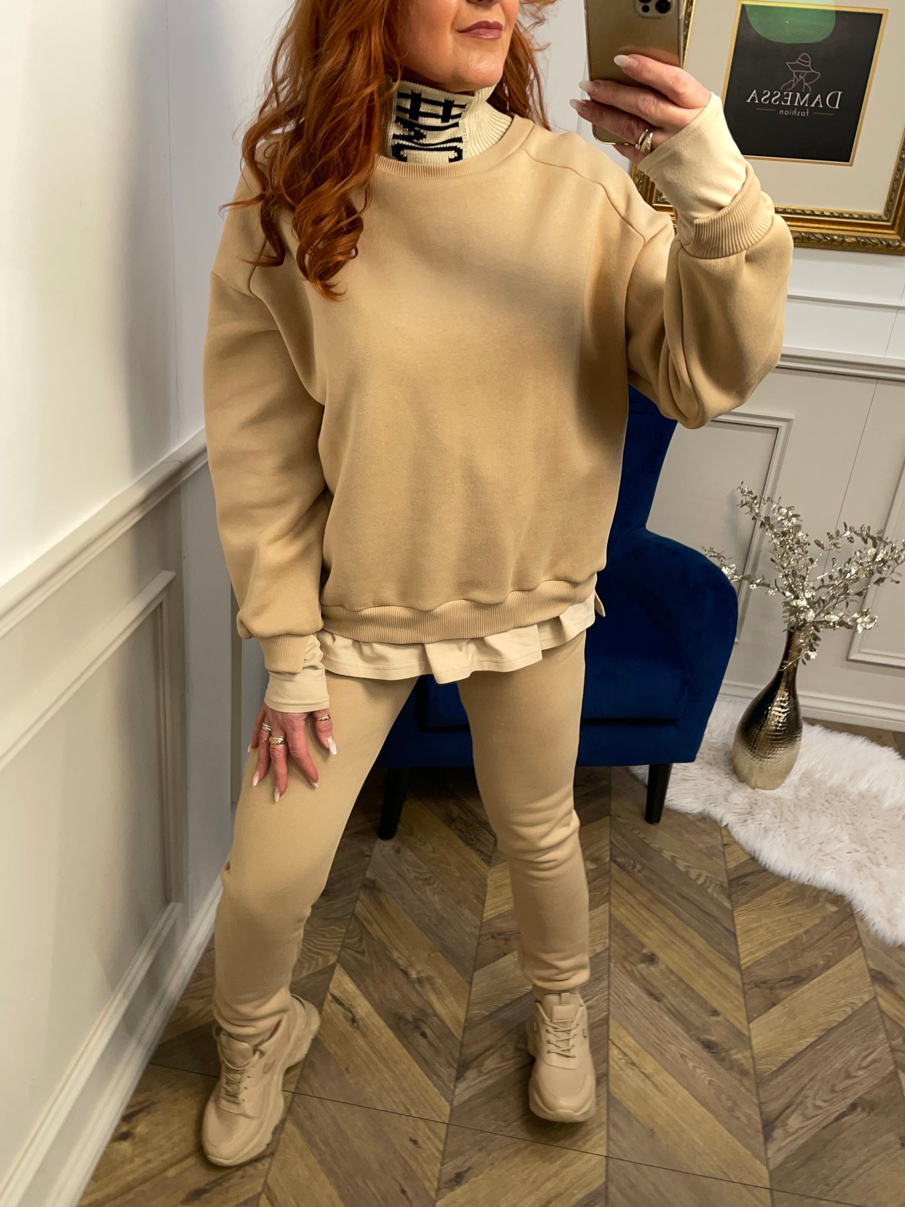 Sweatshirt Tracksuit Set VIP Camel