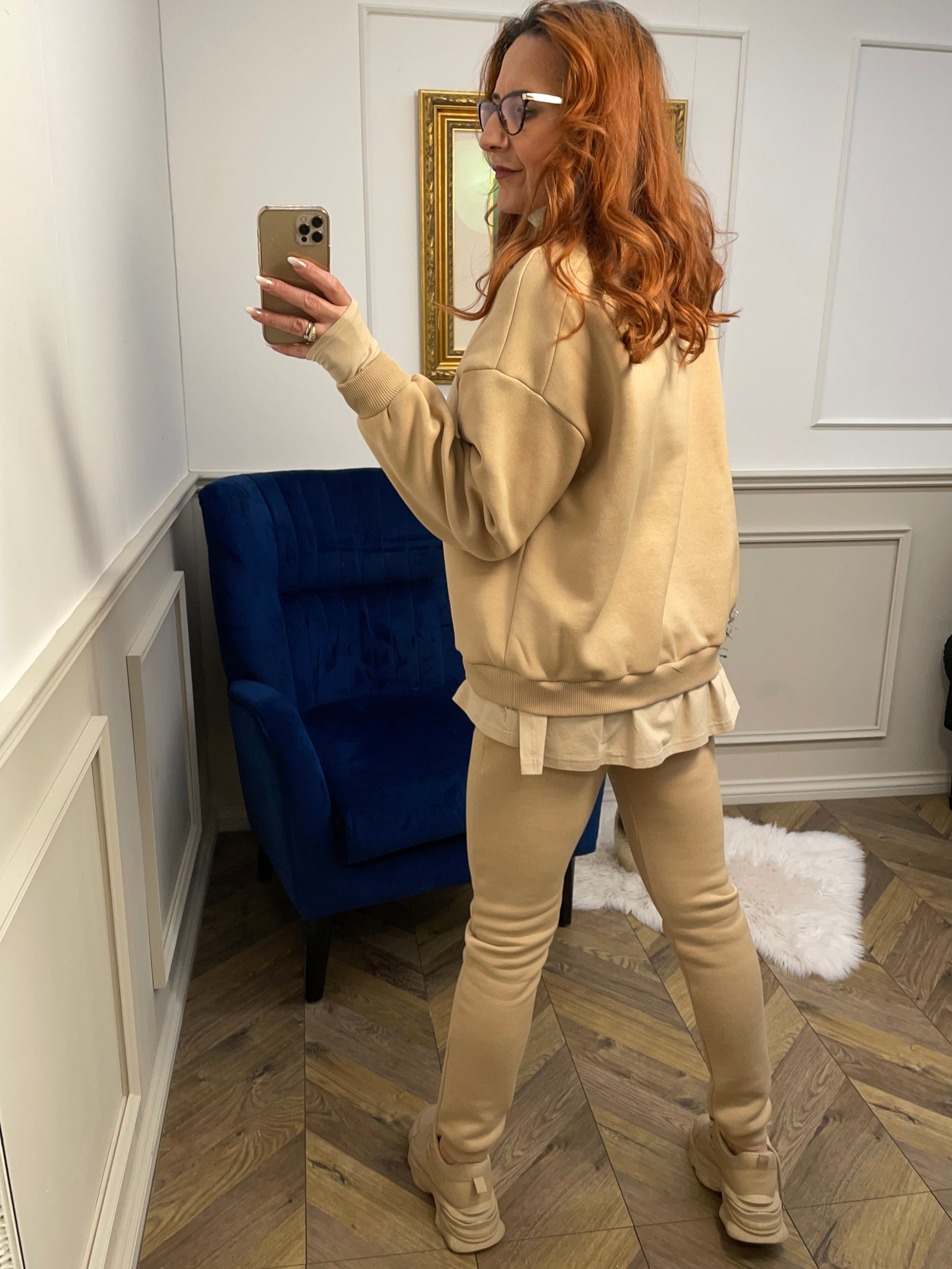 Sweatshirt Tracksuit Set VIP Camel
