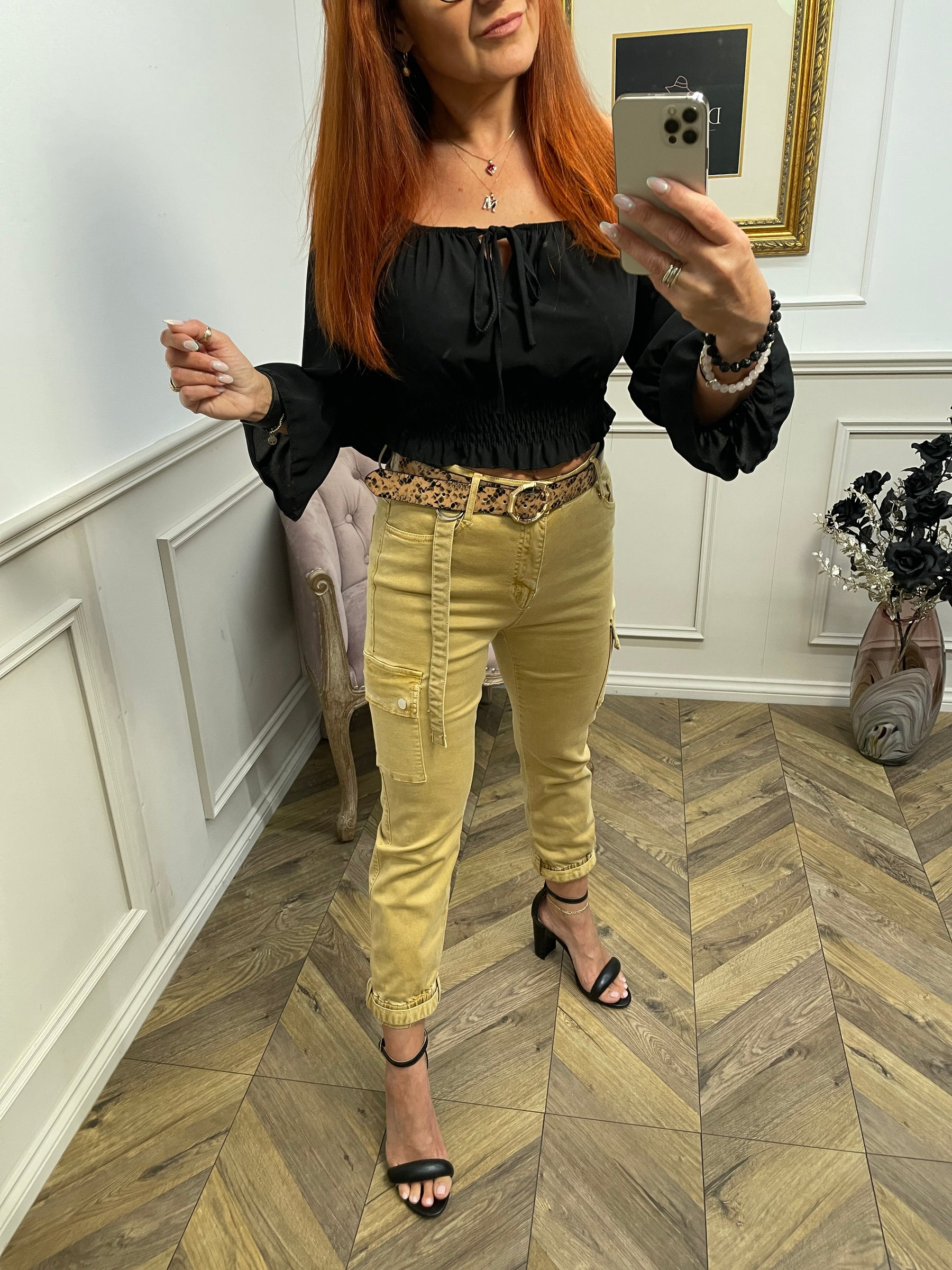 Cargo Fitted Trousers Colombia Sandy Beige