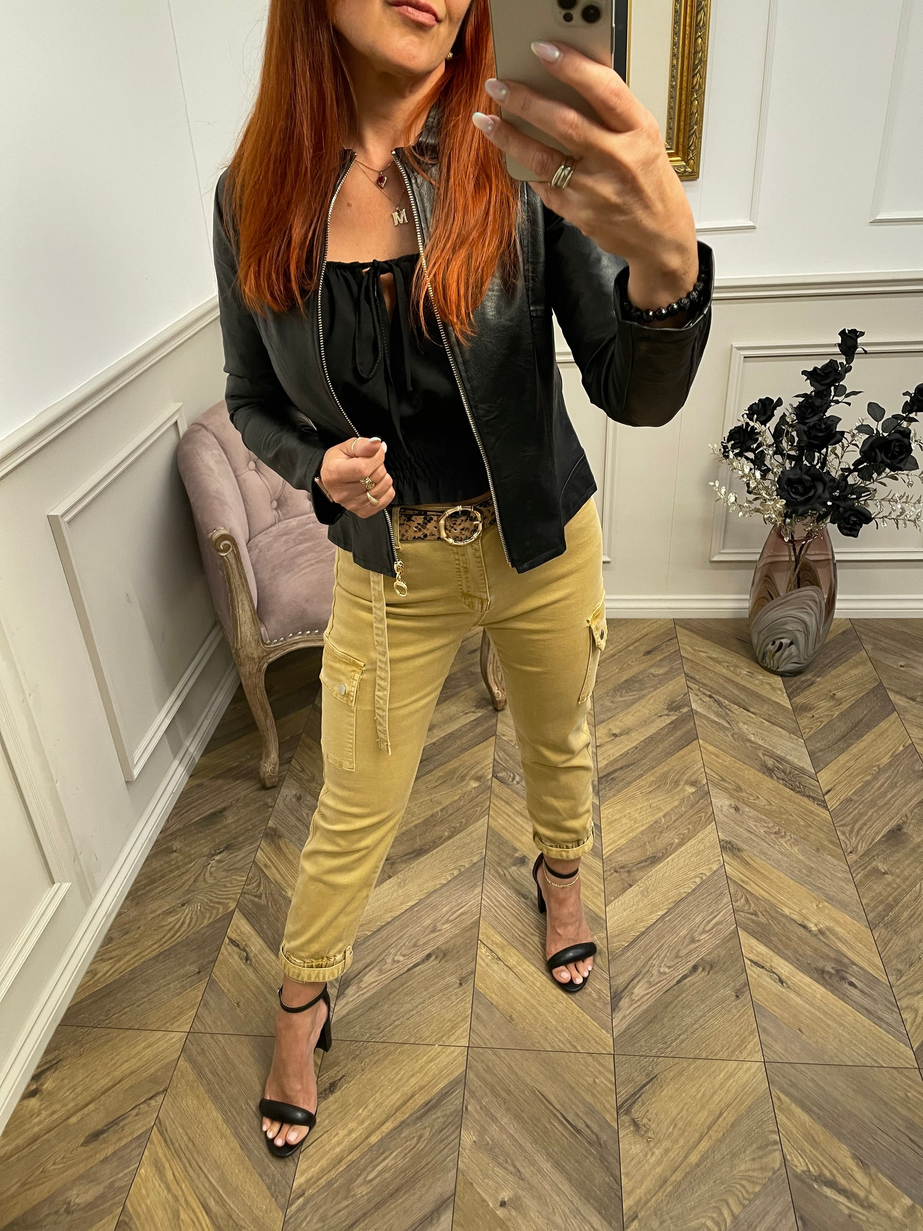 Cargo Fitted Trousers Colombia Sandy Beige