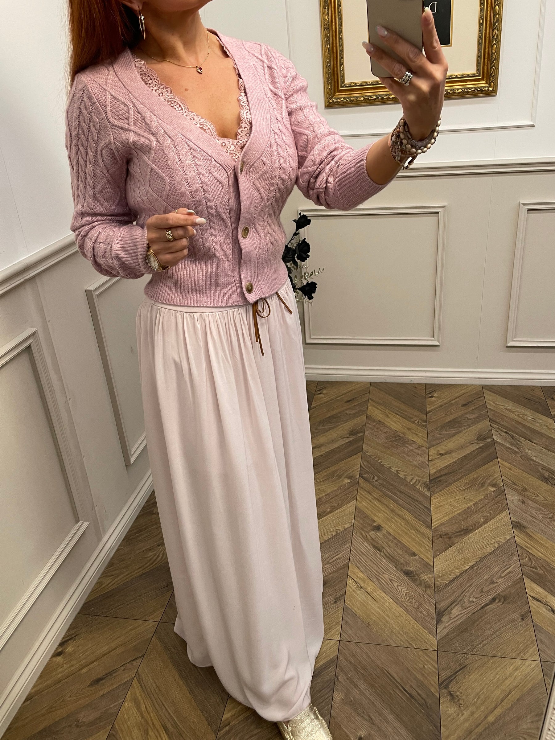 Flattering Maxi Skirt Salermo Baby Pink