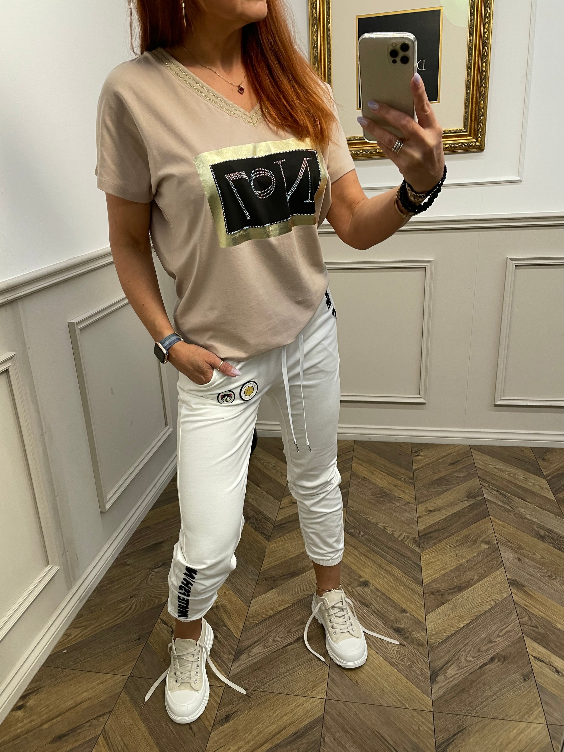 Short Sleeve Top Alexa  No7 Beige