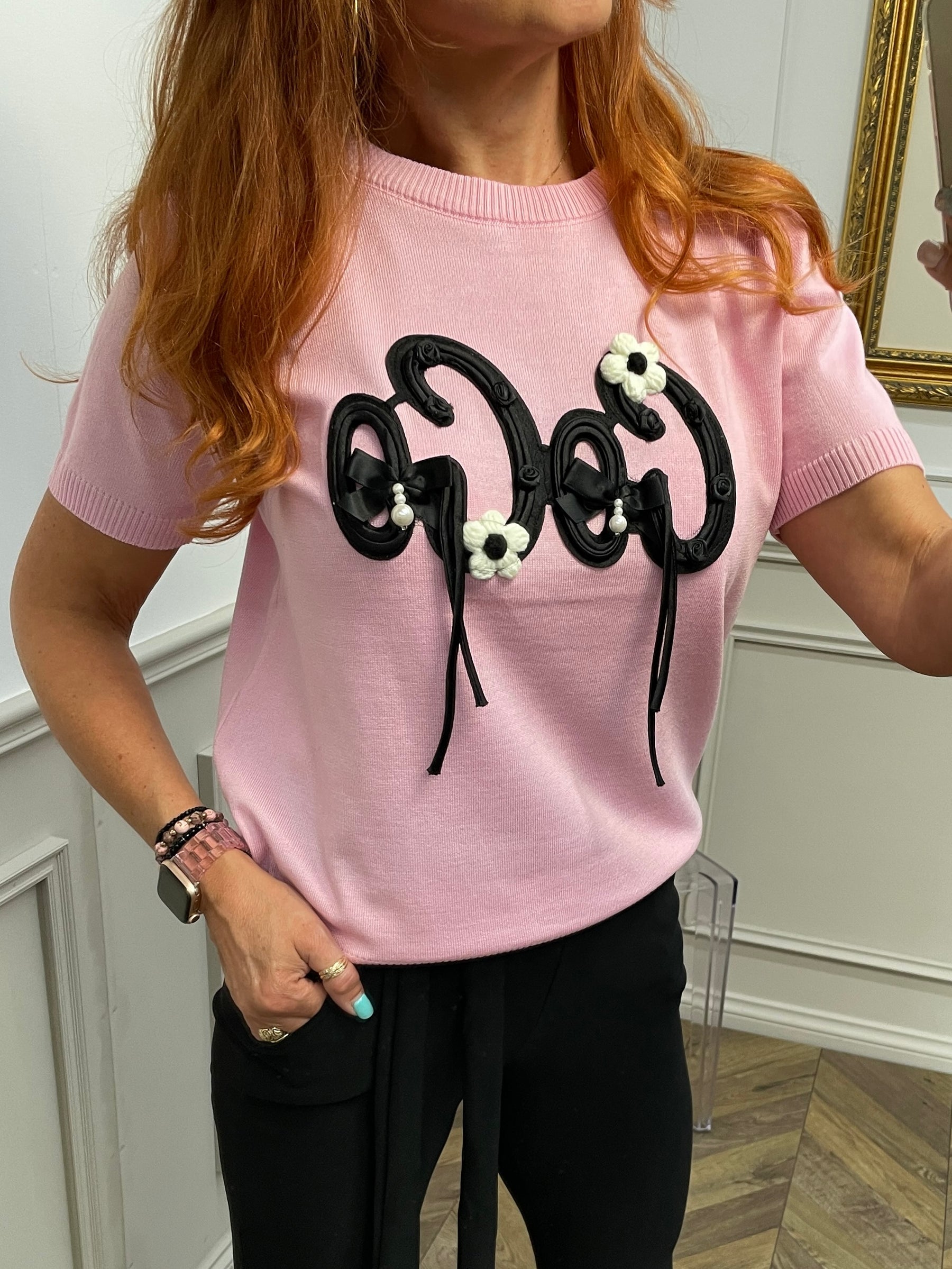 Short Sleeve Jumper Coco Baby Pink