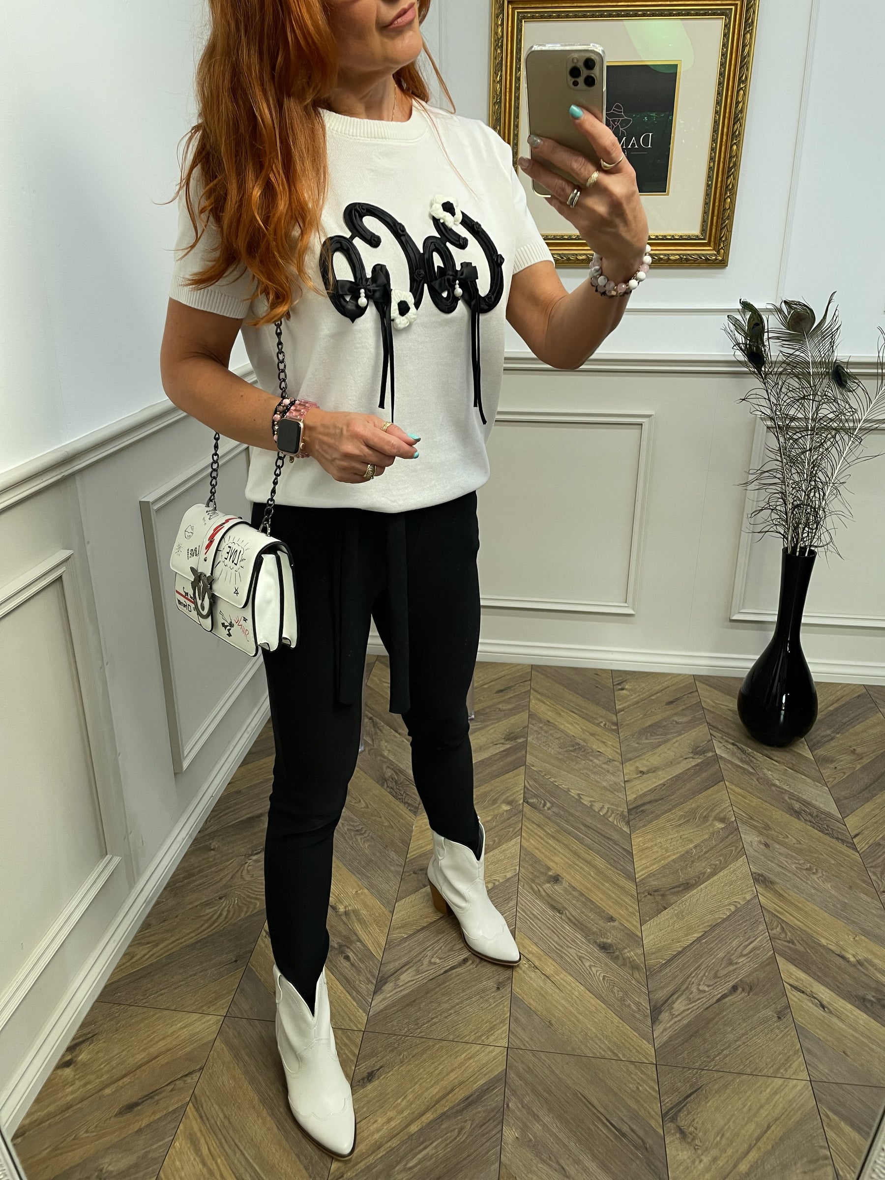 Short Sleeve Jumper Coco White