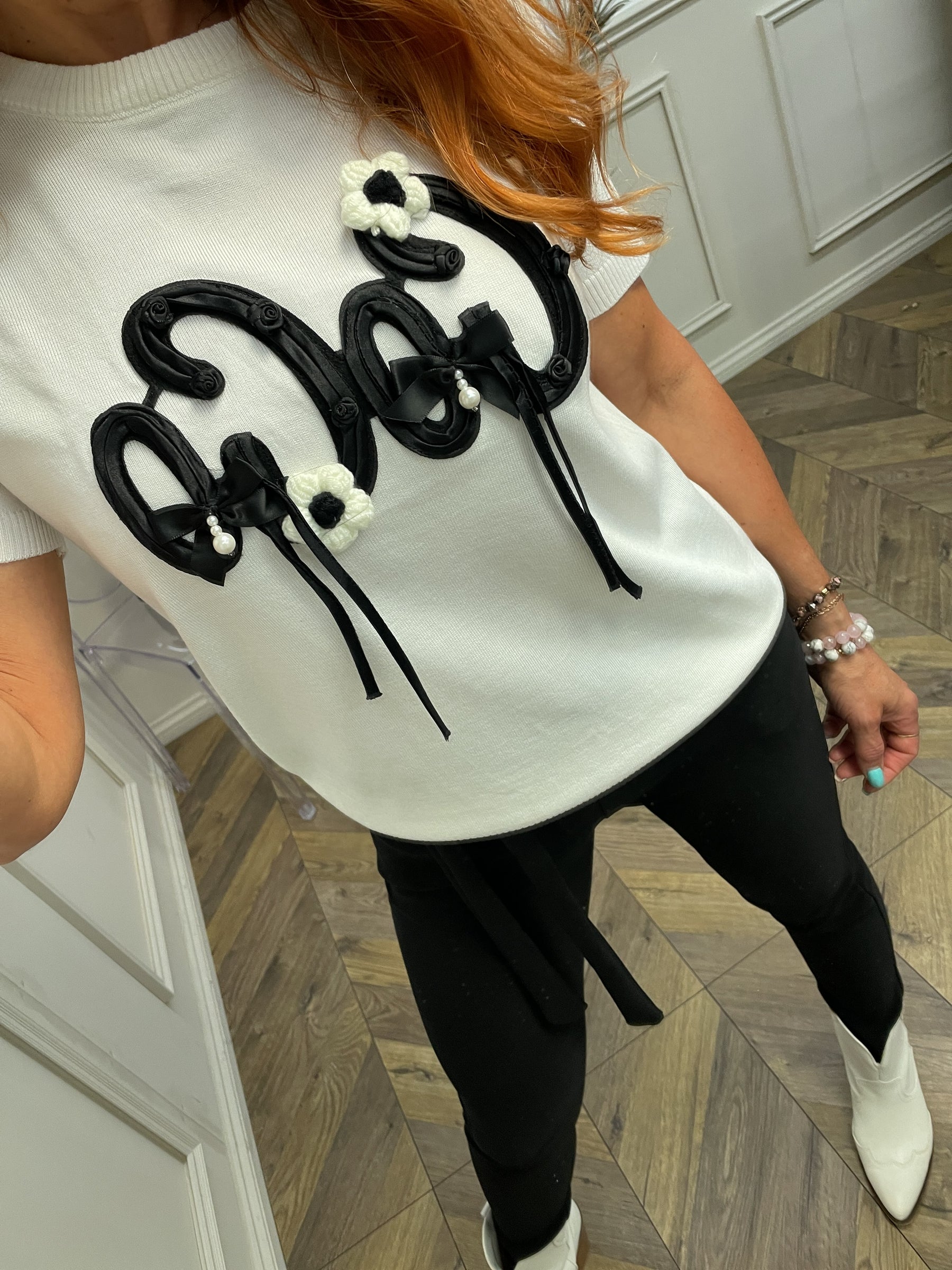 Short Sleeve Jumper Coco White