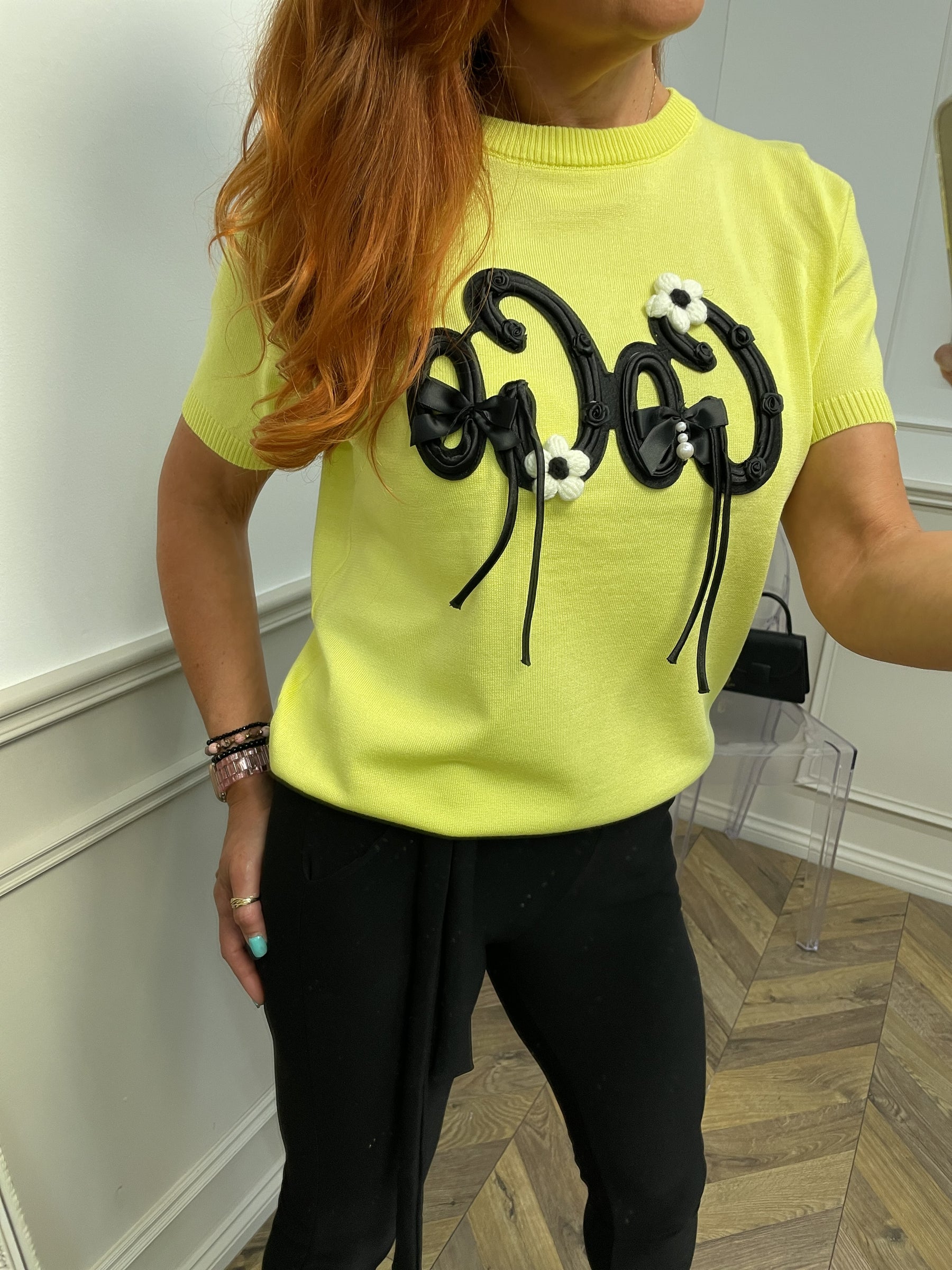 Short Sleeve Jumper Coco Yellow