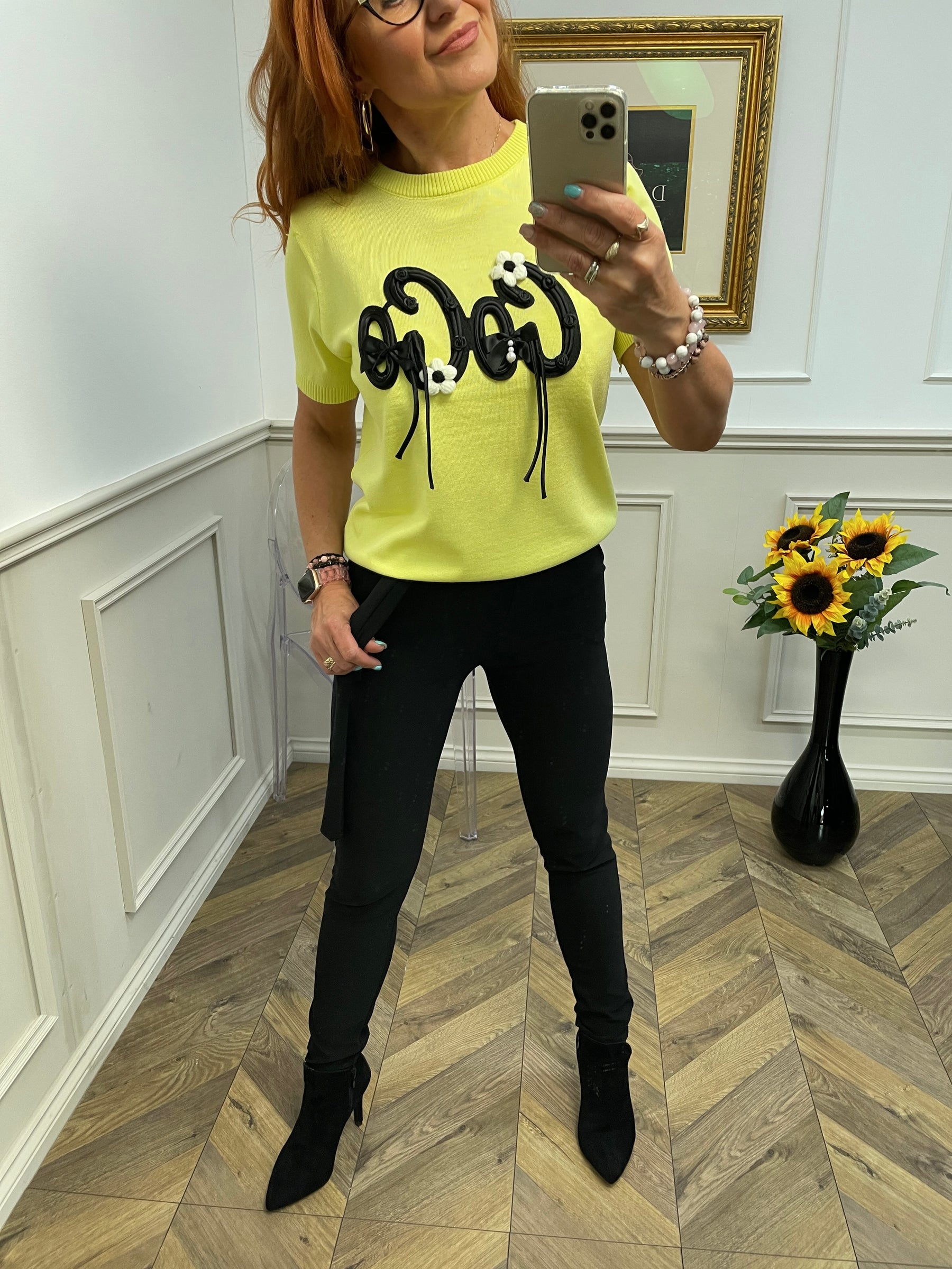 Short Sleeve Jumper Coco Yellow