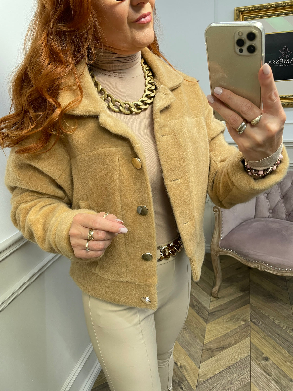 Alpaca Style Jacket Alpino Camel