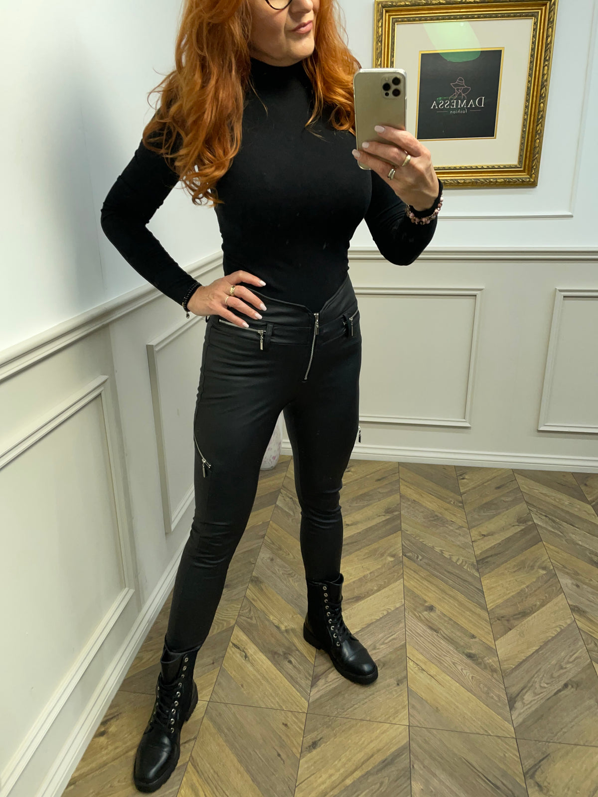 Long Sleeve Turtleneck Slim T-shirt Benugo Black