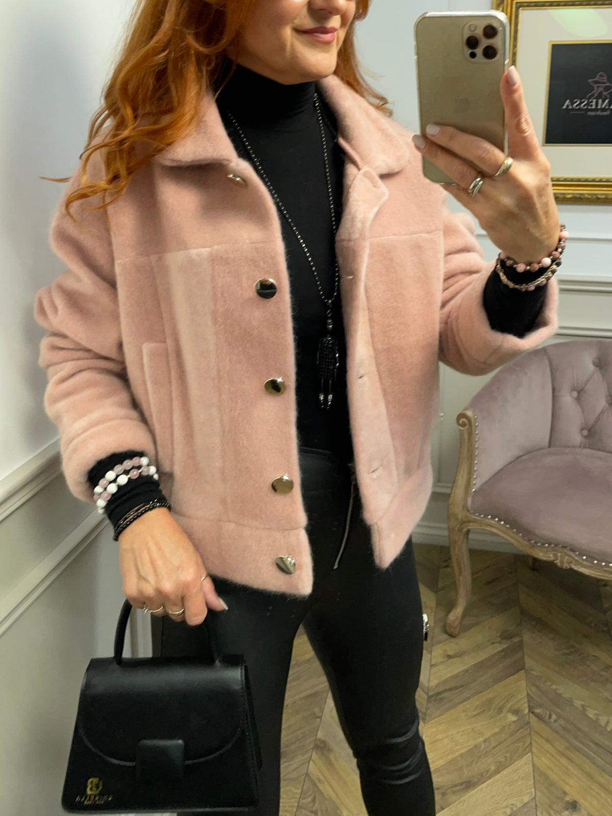 Alpaca Style Jacket Alpino Pink