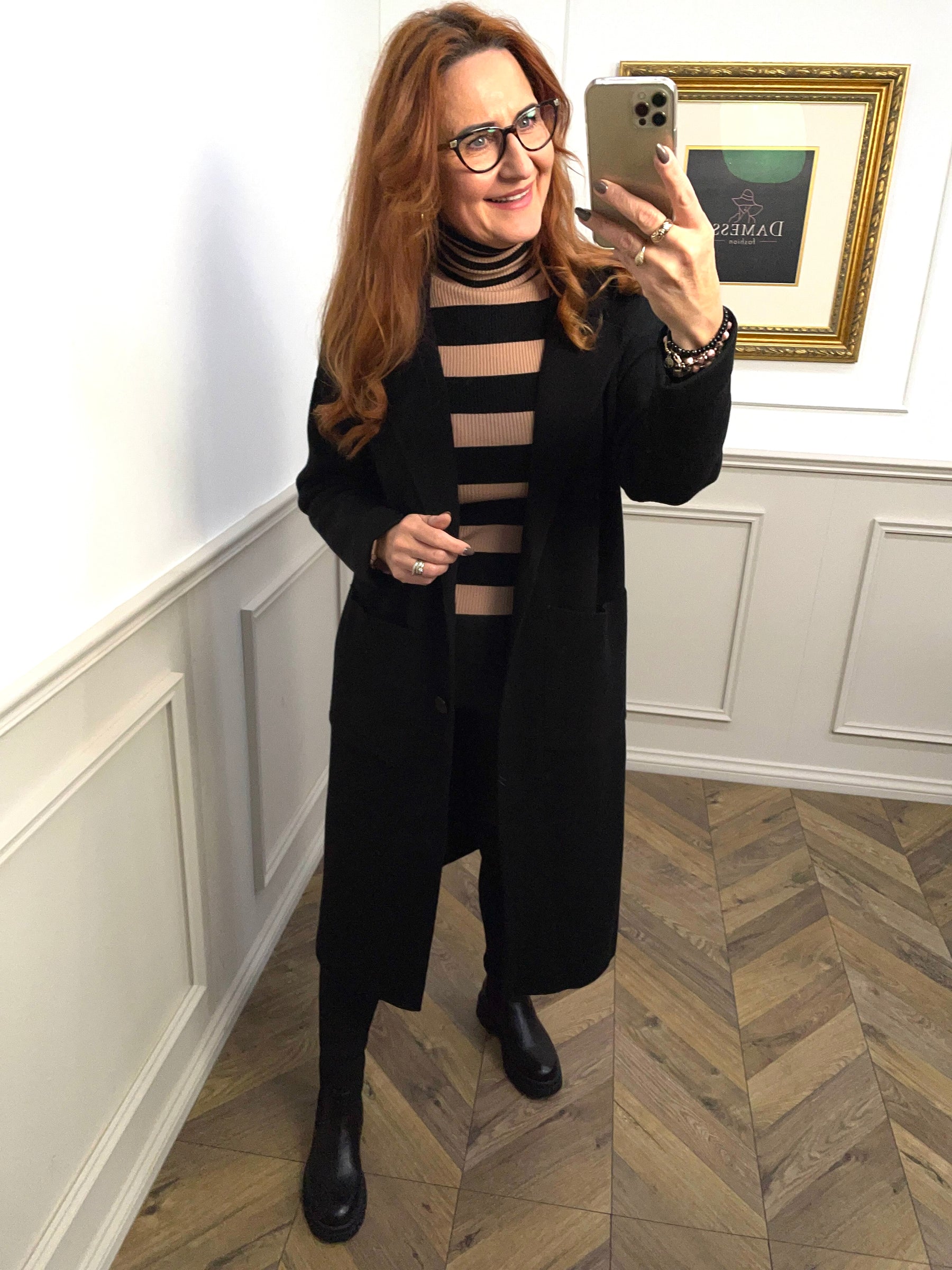 Cashmere Blend Belted Coat Mango Black