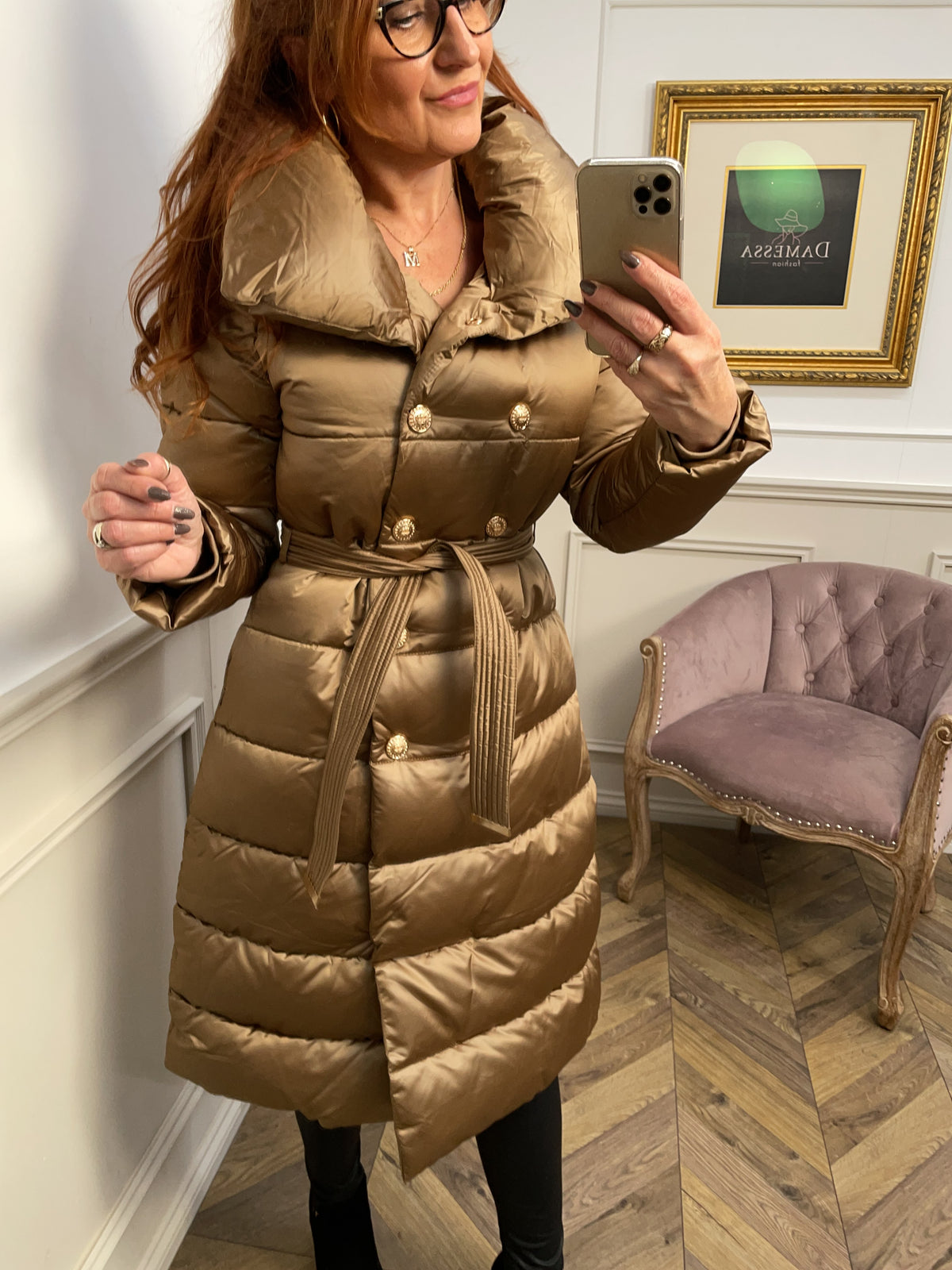 Puffer Coat Golden Camel/Gold