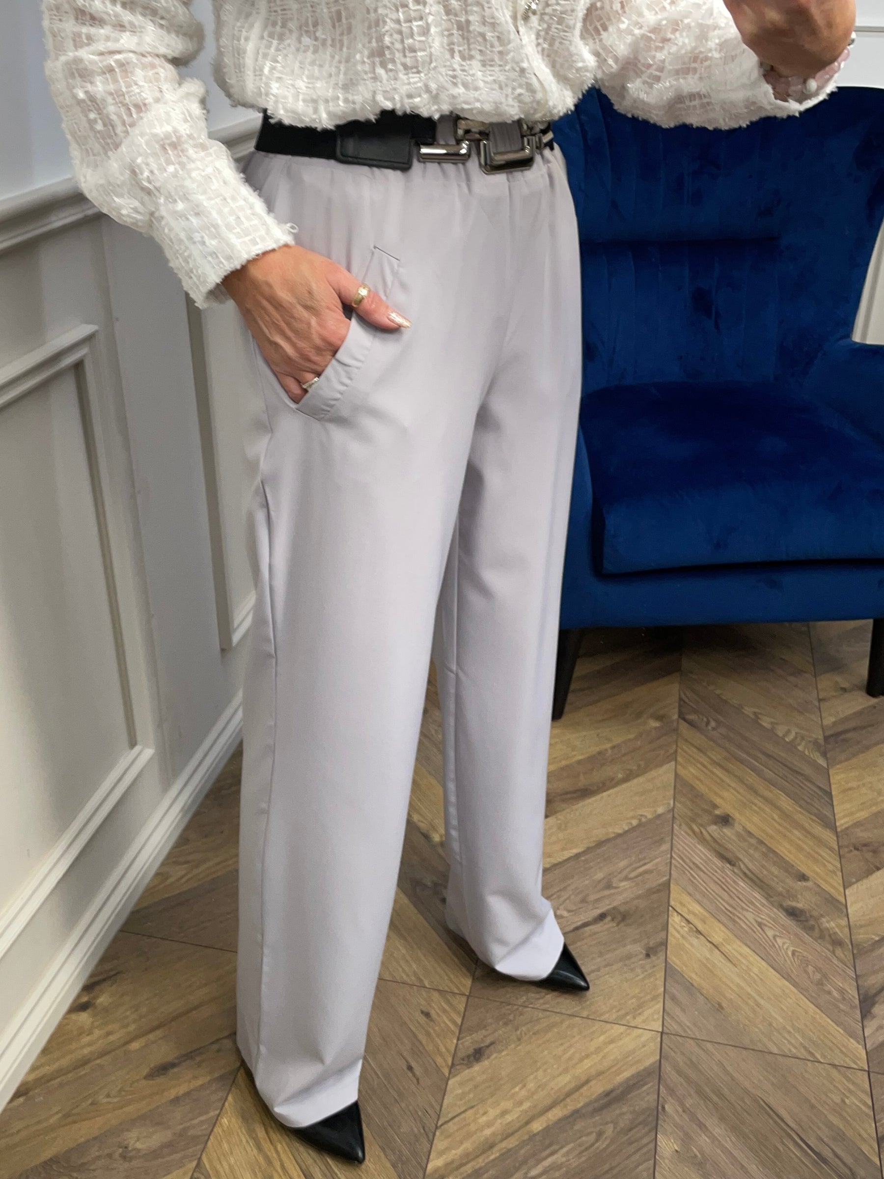 Wide Leg Trousers Lucita Grey