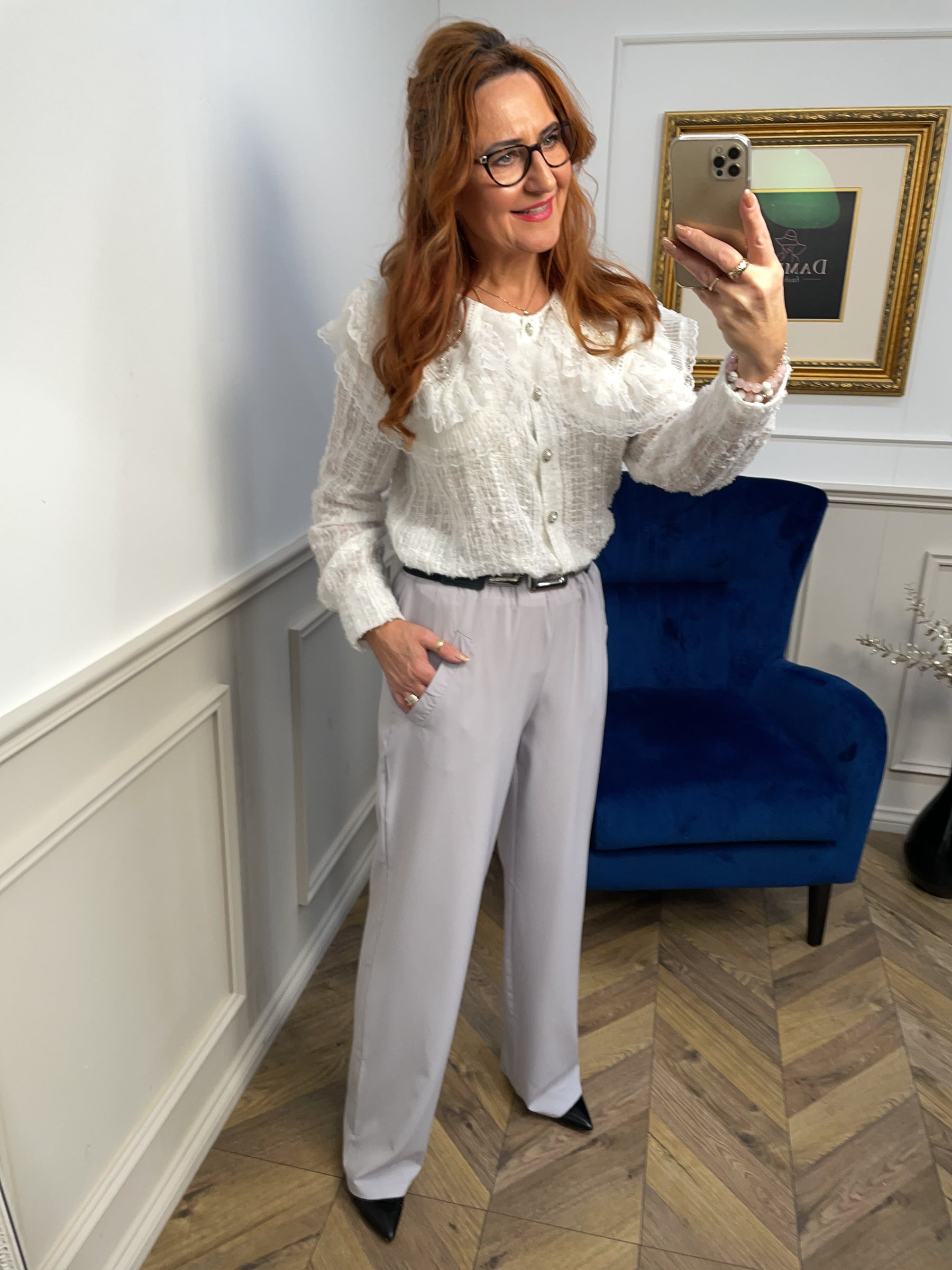 Wide Leg Trousers Lucita Grey