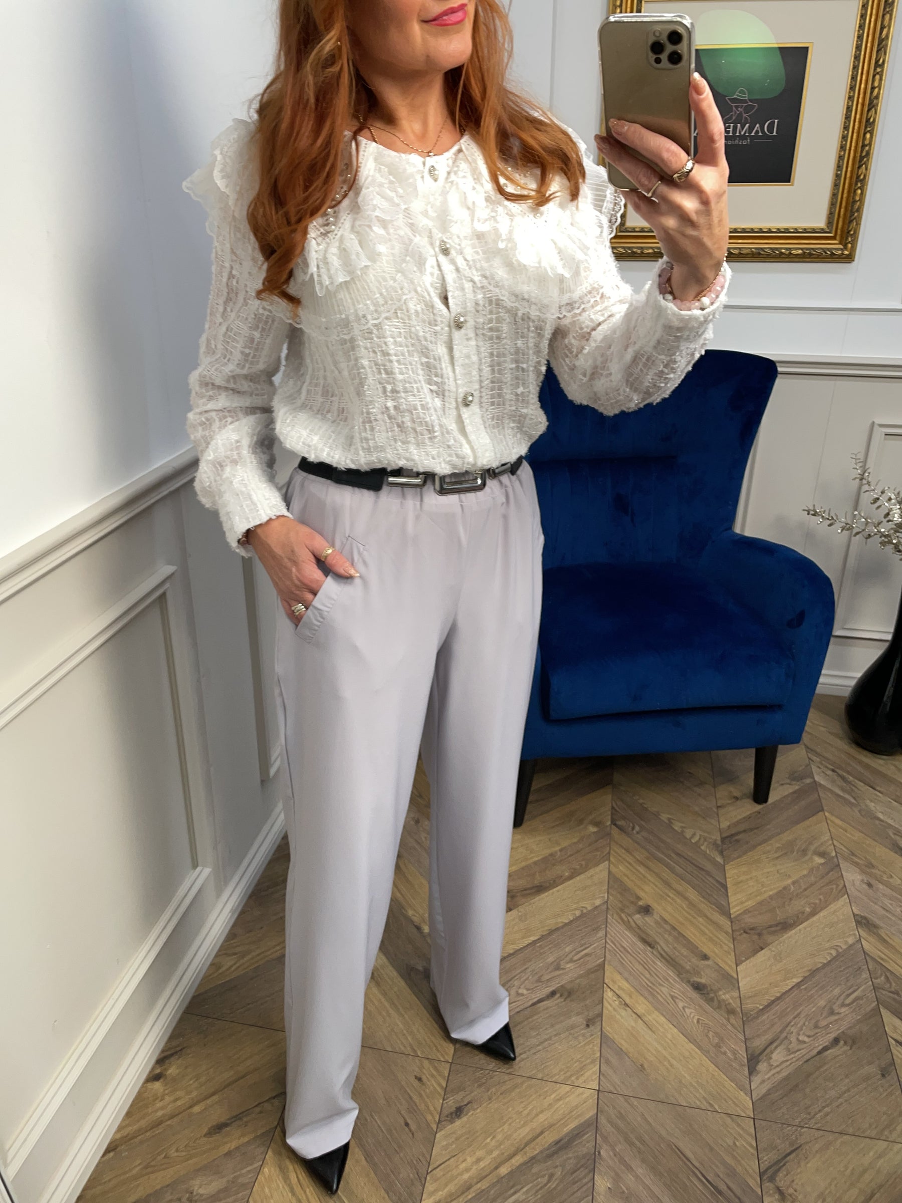 Wide Leg Trousers Lucita Grey