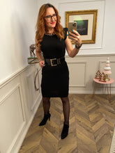 Knitted Material Mini Dress Carmen Black