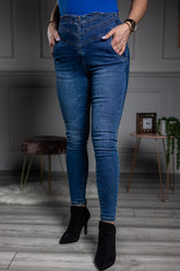 High Waist Jeans Disco Blue