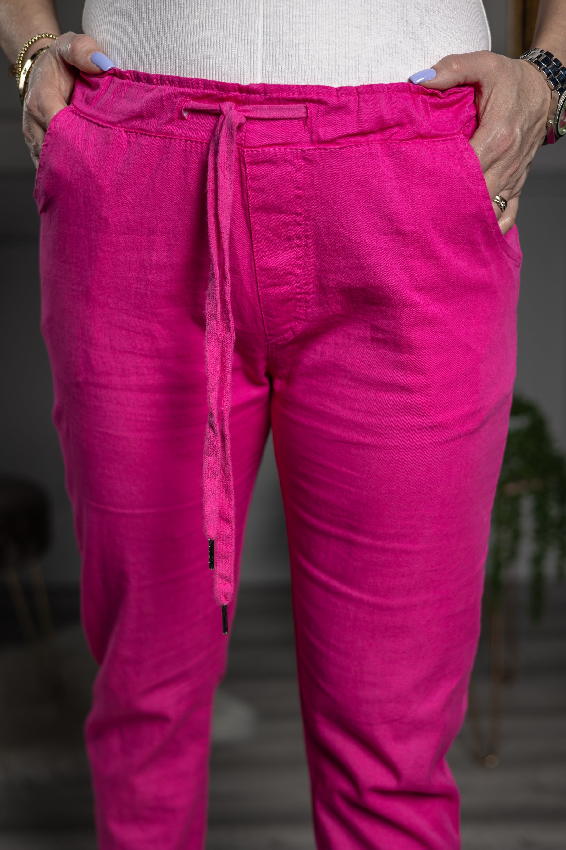 Woven Fabric Trousers Santos Pink