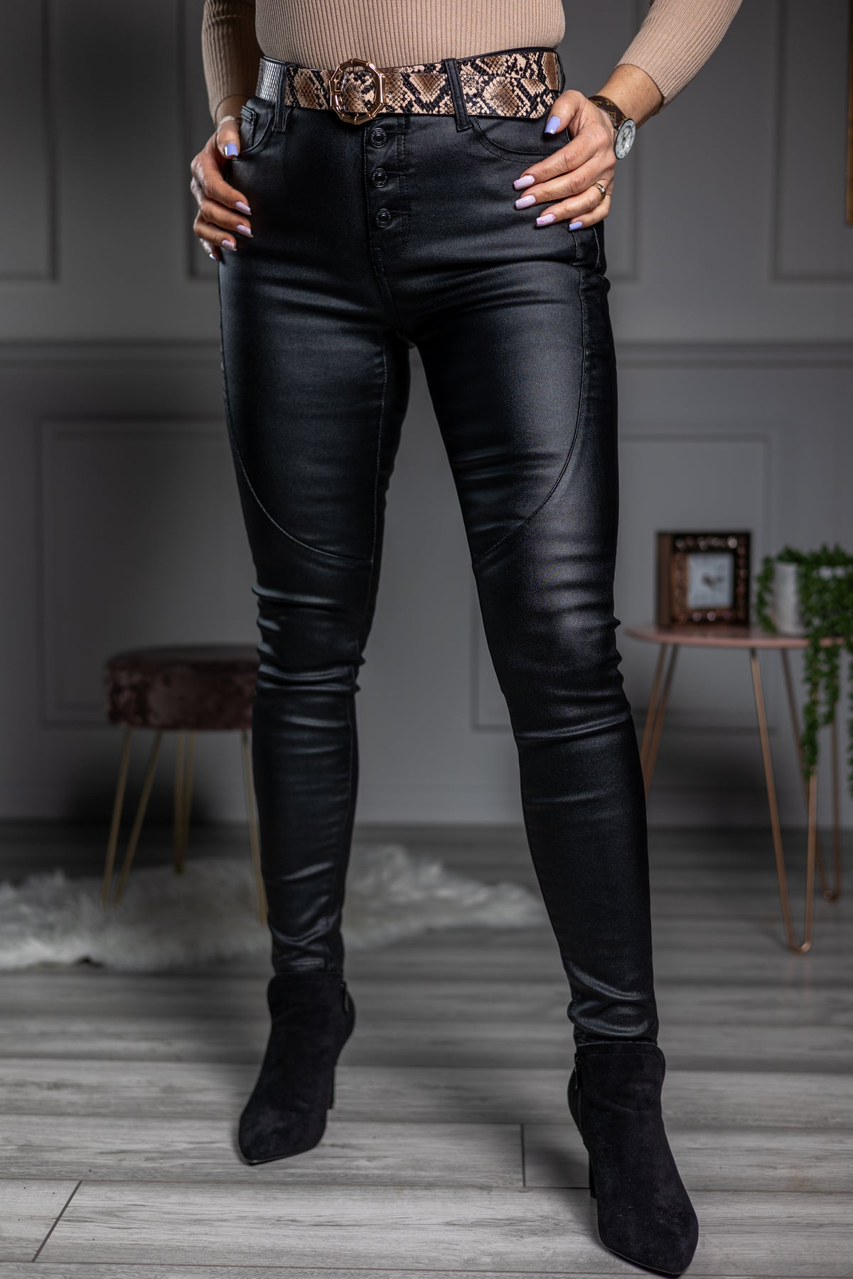 Coated Jeans Angeles Black