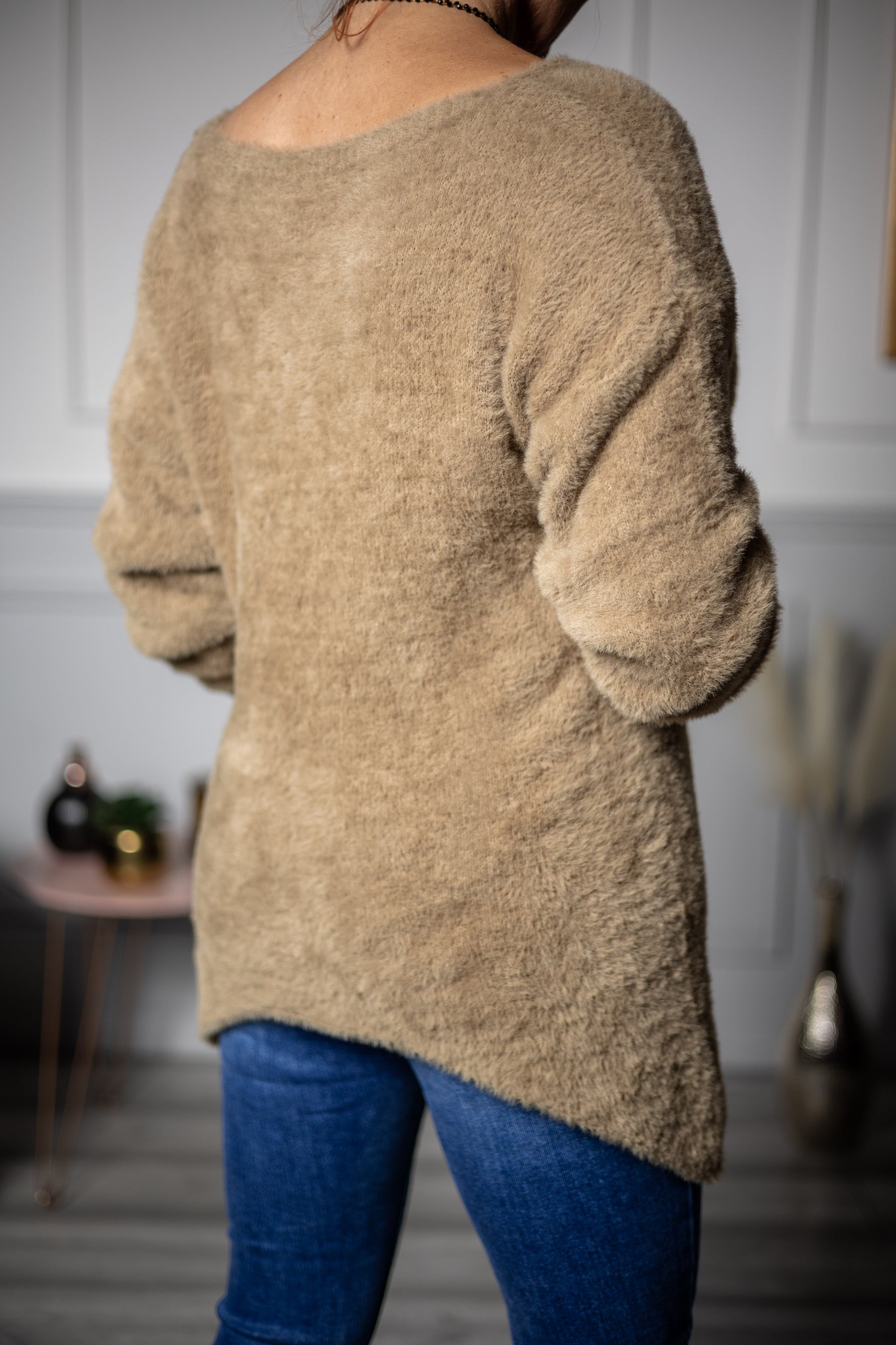 Alpaca Style Jumper Triangle Camel