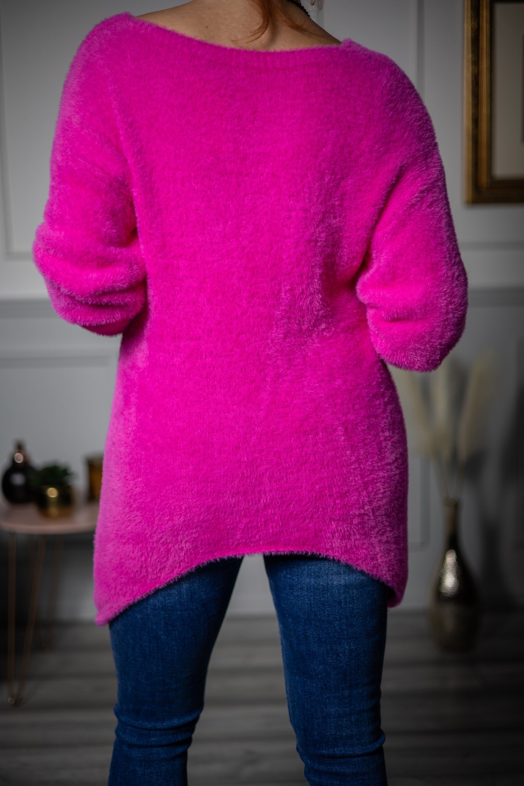 Alpaca Style Jumper Triangle Pink