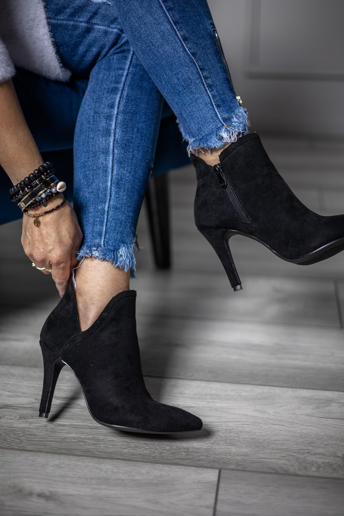 Ankle Heeled Boots Claire Black