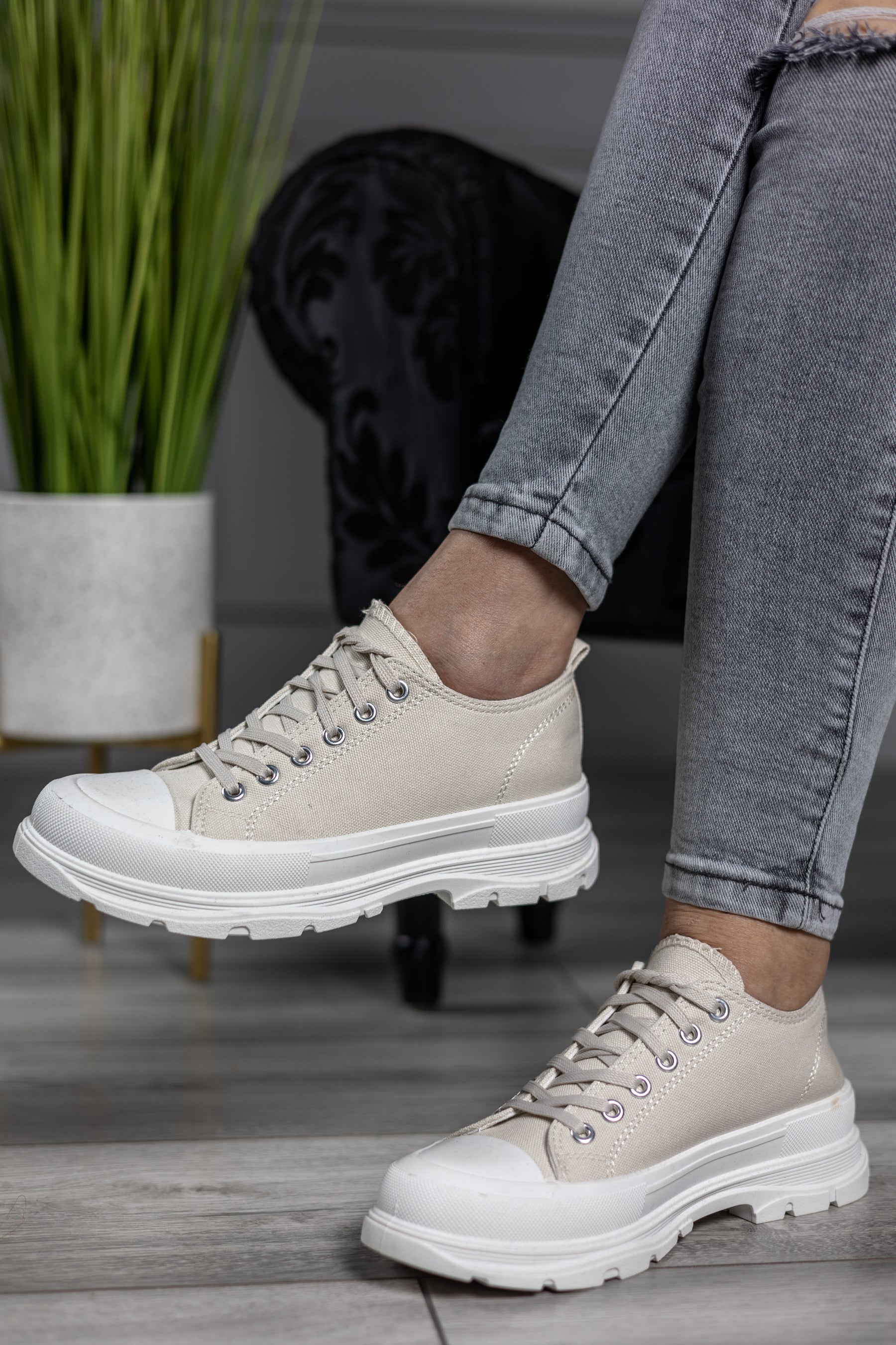 Lace-up Trainers Turin Beige