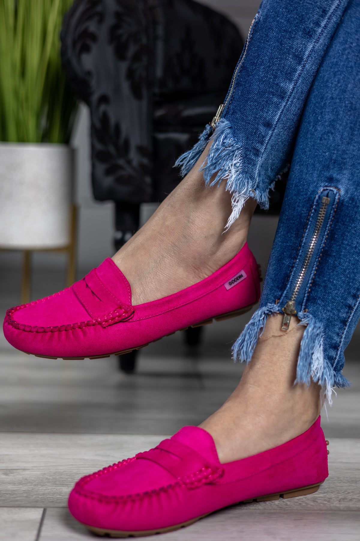 Faux Suede Loafers Ralph Pink