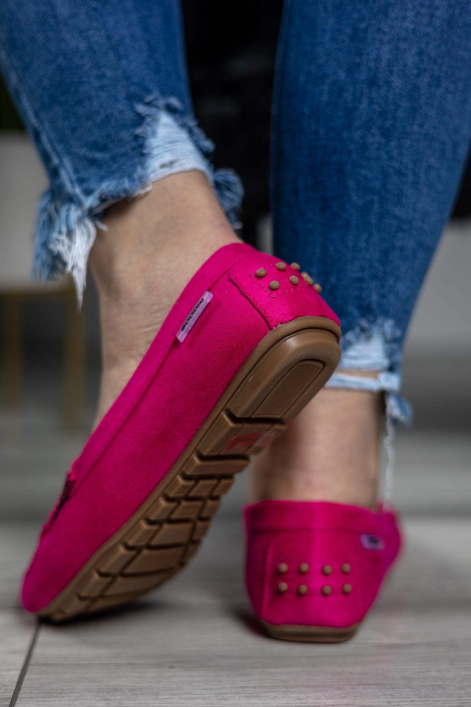 Faux Suede Loafers Ralph Pink