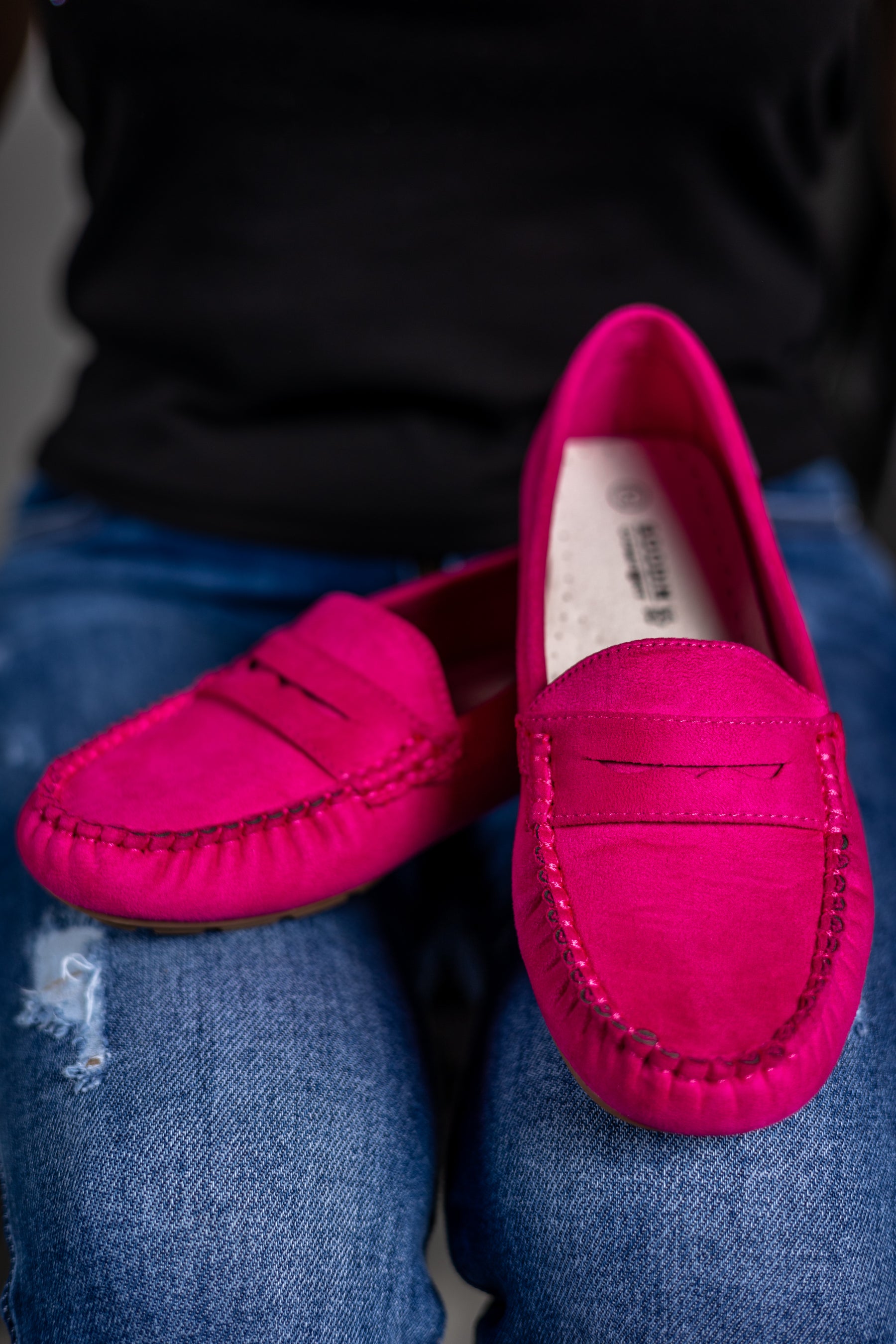 Faux Suede Loafers Ralph Pink