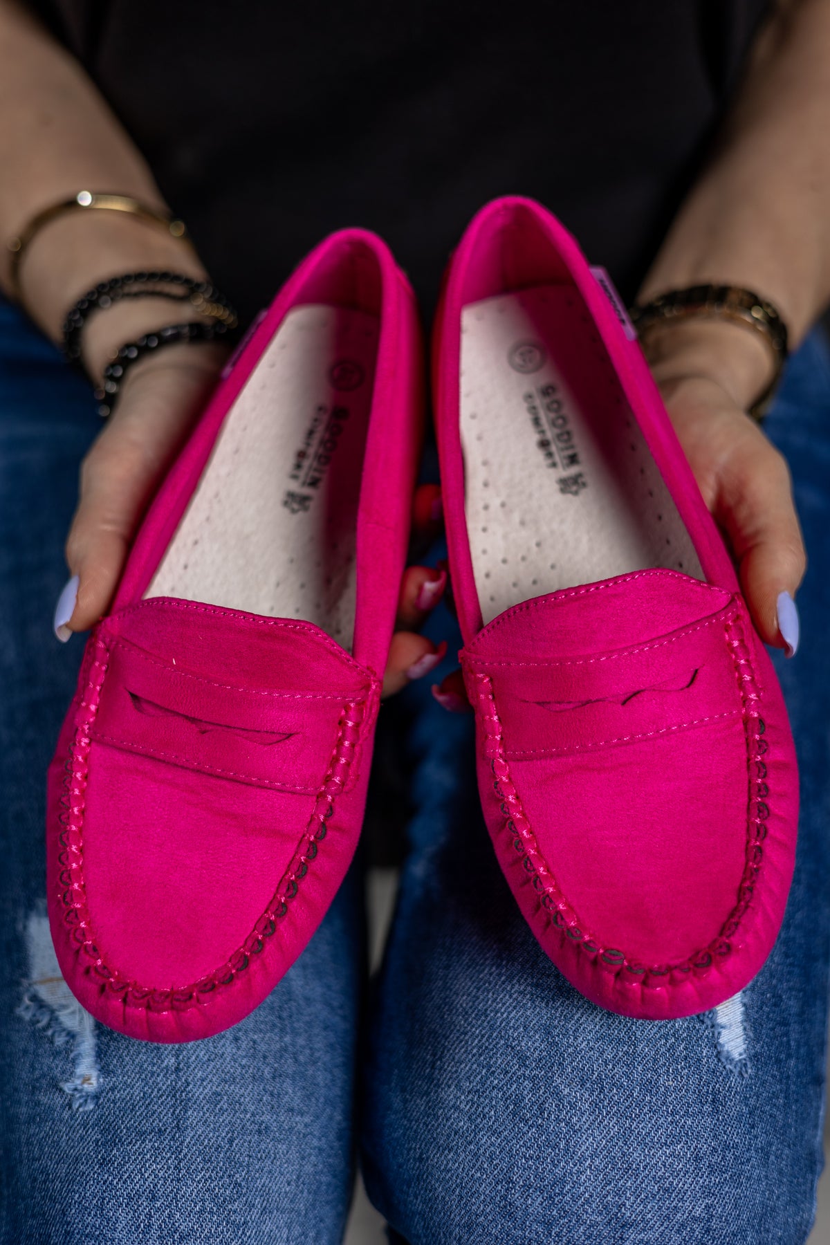 Faux Suede Loafers Ralph Pink