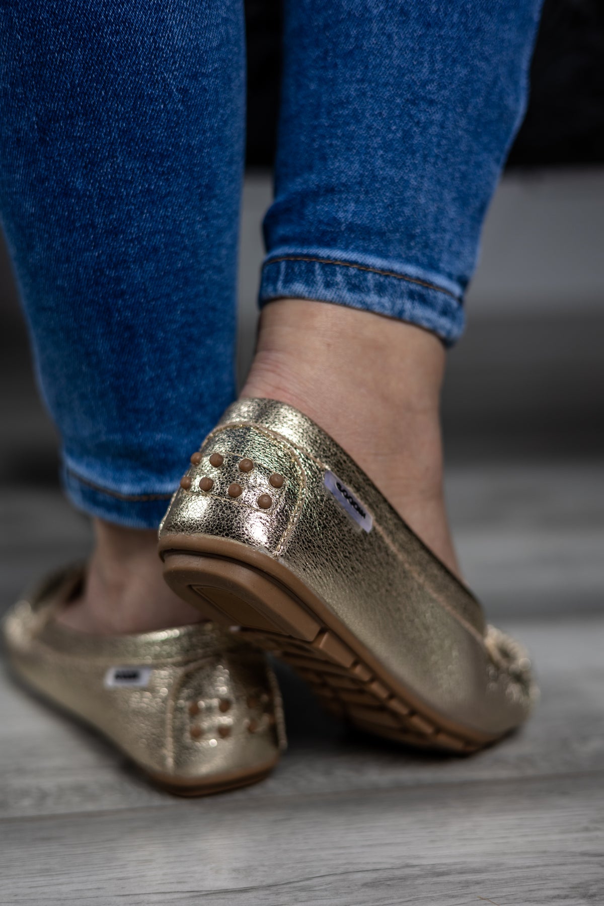 Metalic Gold Loafer Ralph Gold