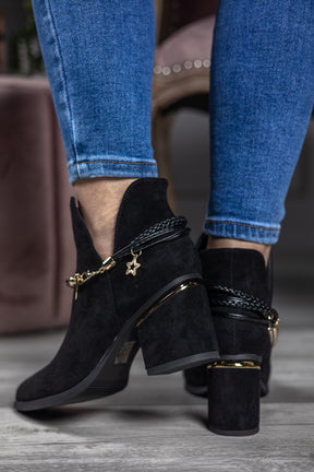 Faux Suede Boots Midnight Black
