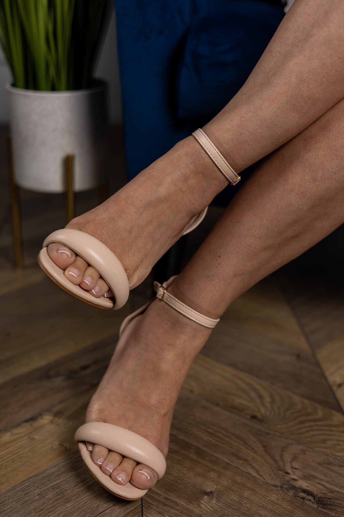 Gorgeous Block Heel Sandals Mykonos Nude