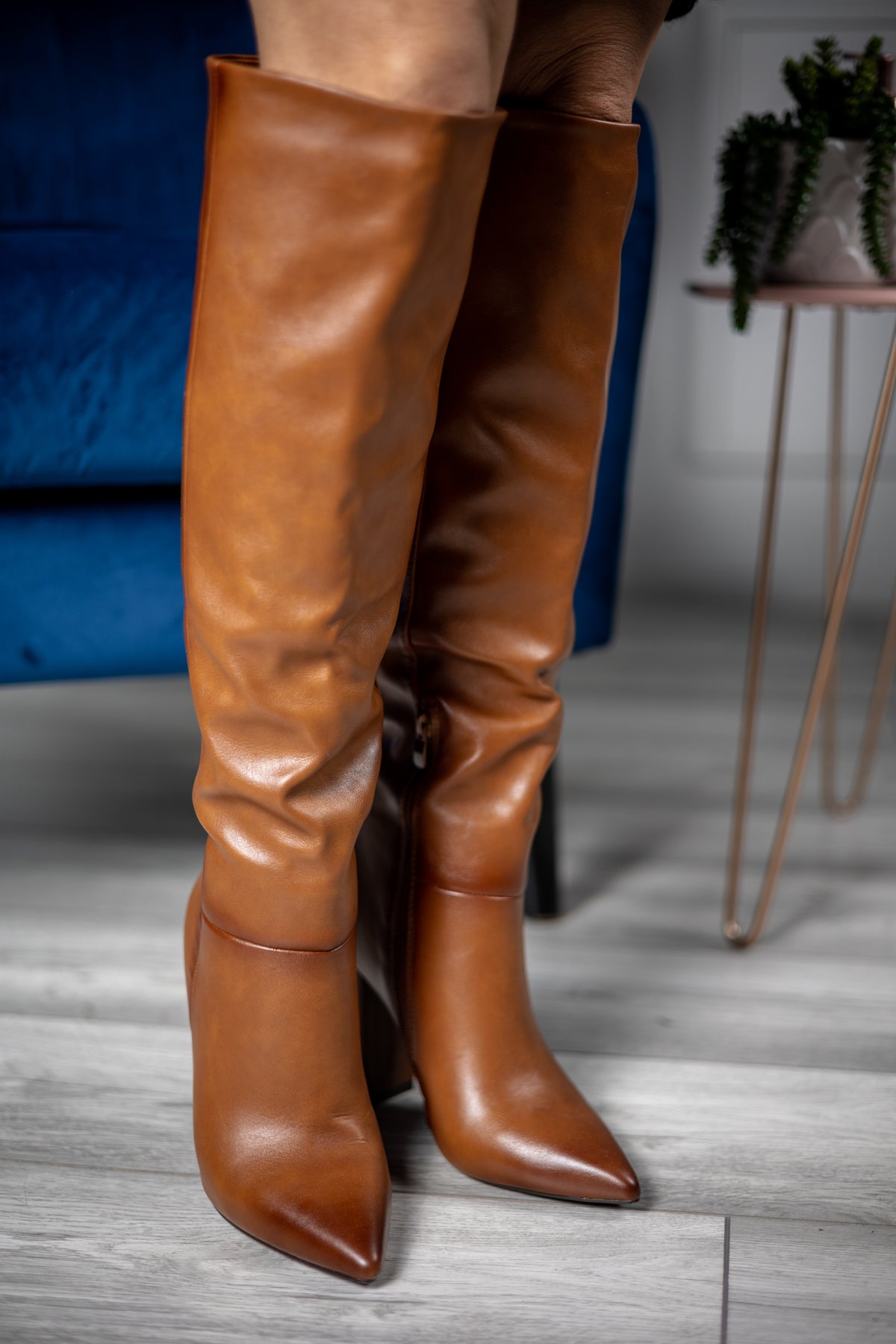 Gorgeous Knee Boots Tiffany Tan