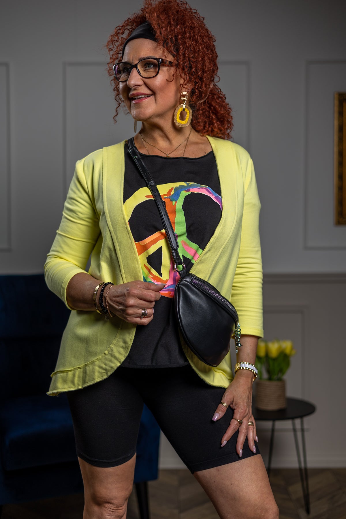 Open Front Blazer Lemon