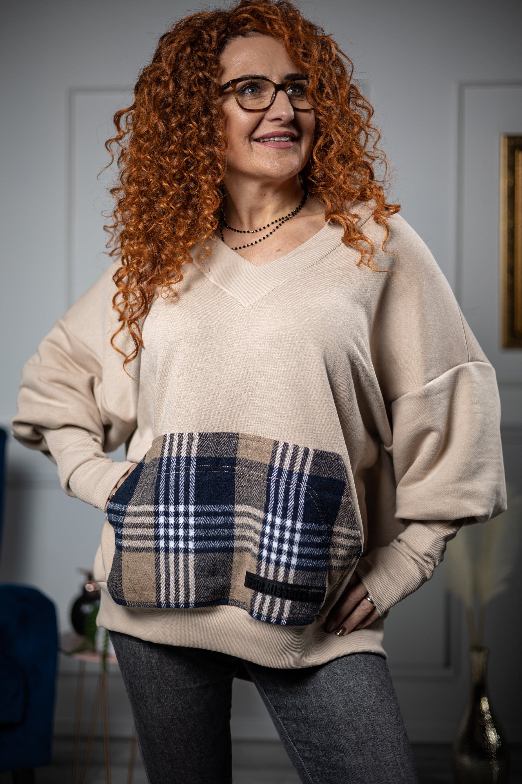 Oversized Sweatshirt King Beige