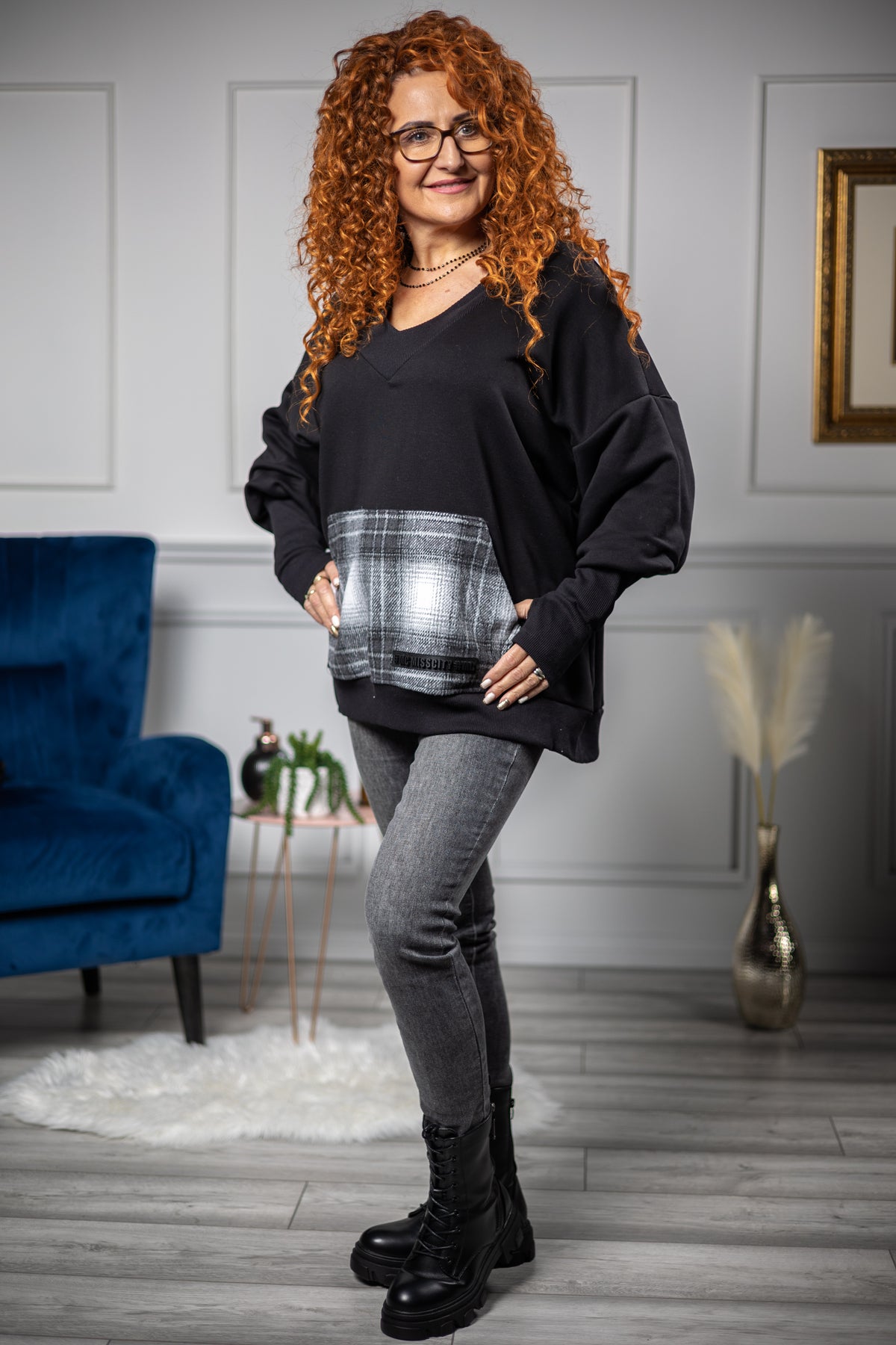 Oversized Sweatshirt King Black