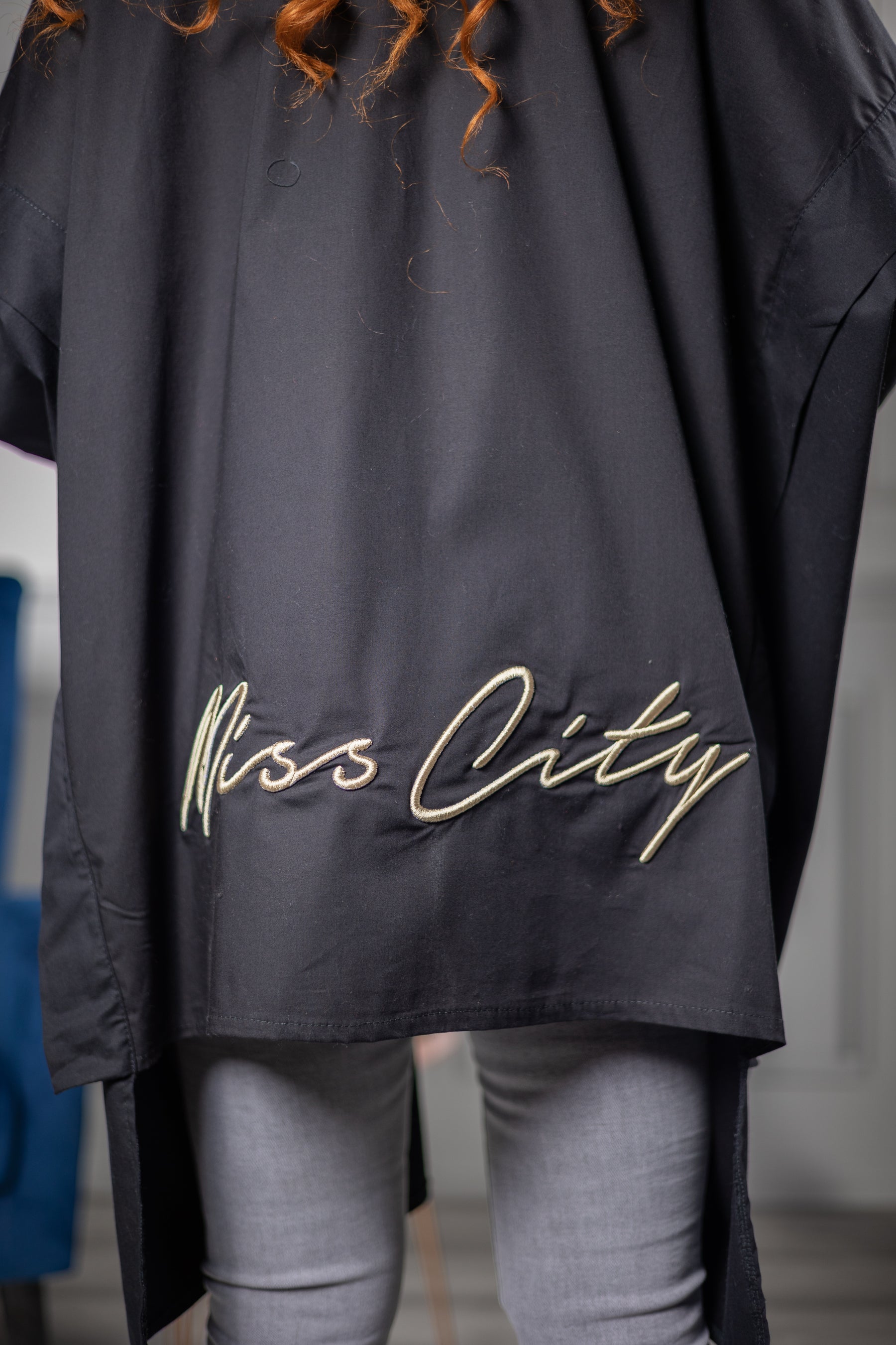 Asymmetrical Cut Shirt Joy Black