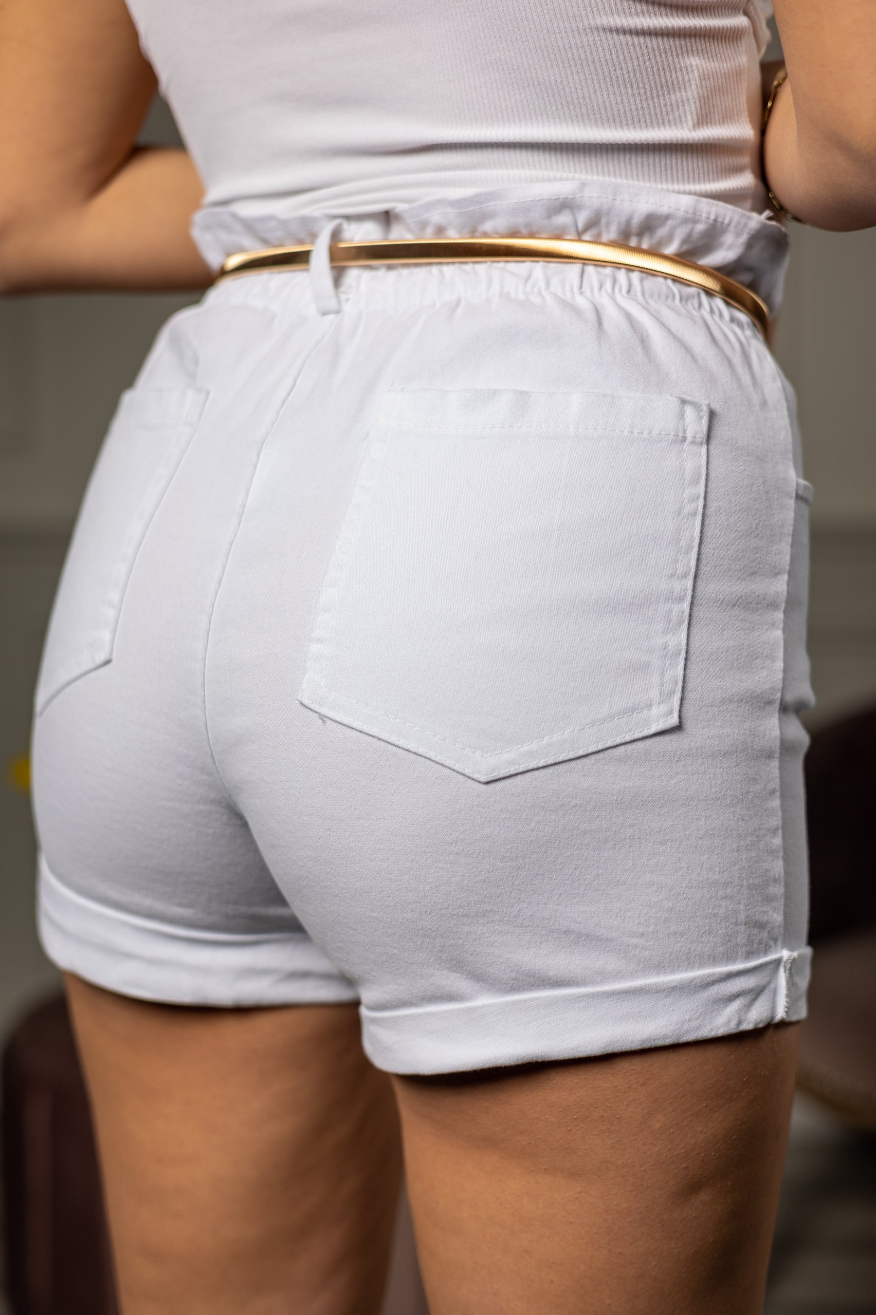 Soft Denim Shorts Sunny White