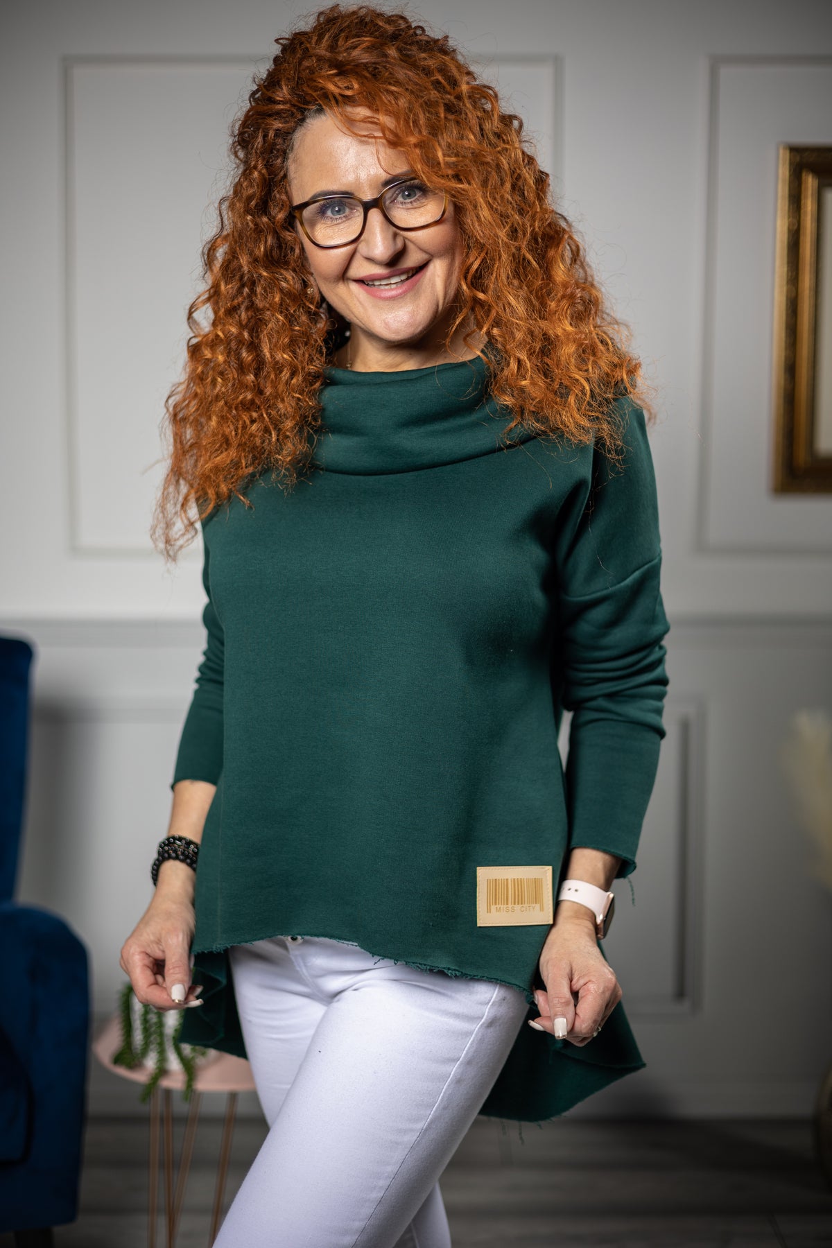 Cotton Hooded Sweatshirt Capp Green