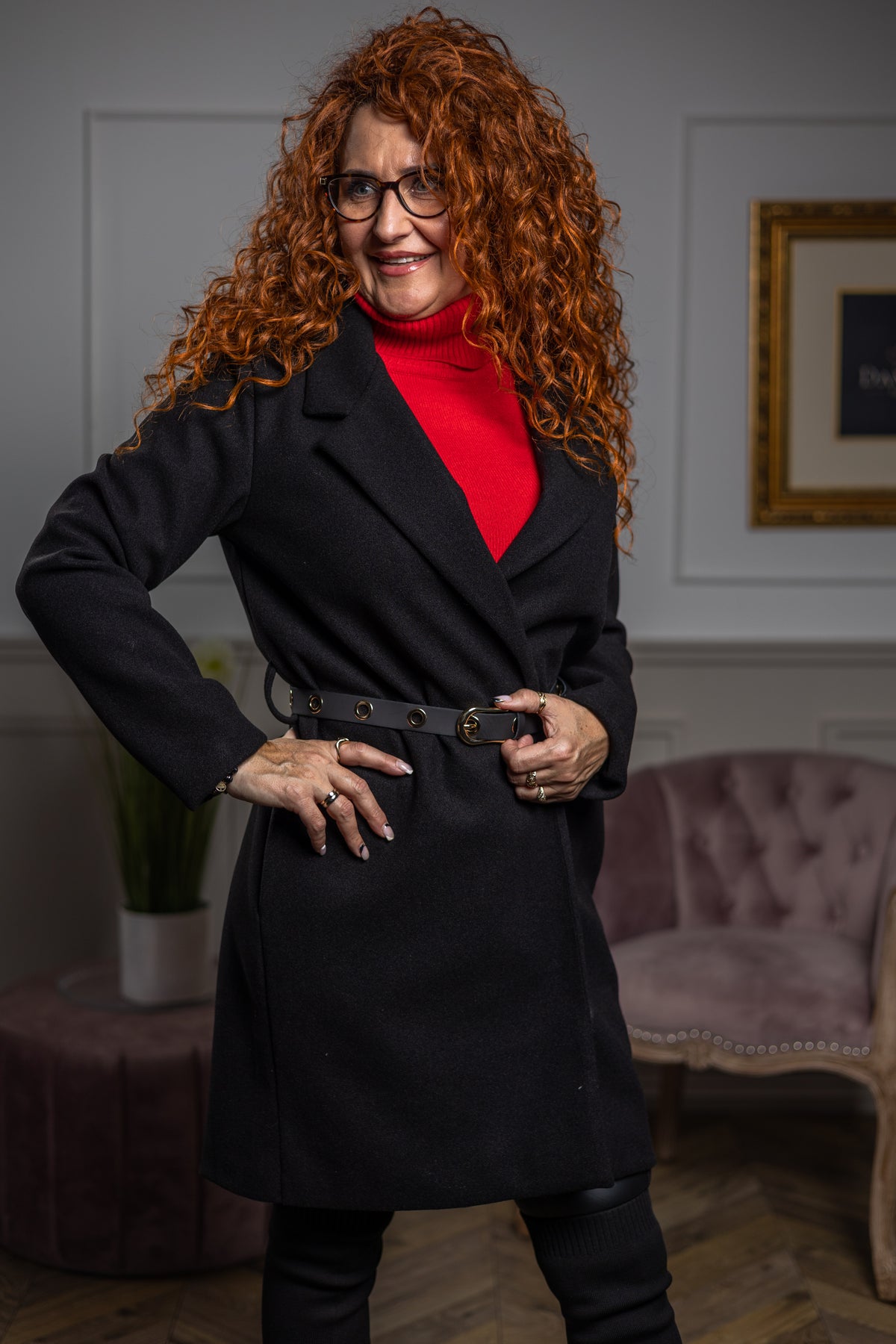 Blazer Belted Coat Vanessa Black