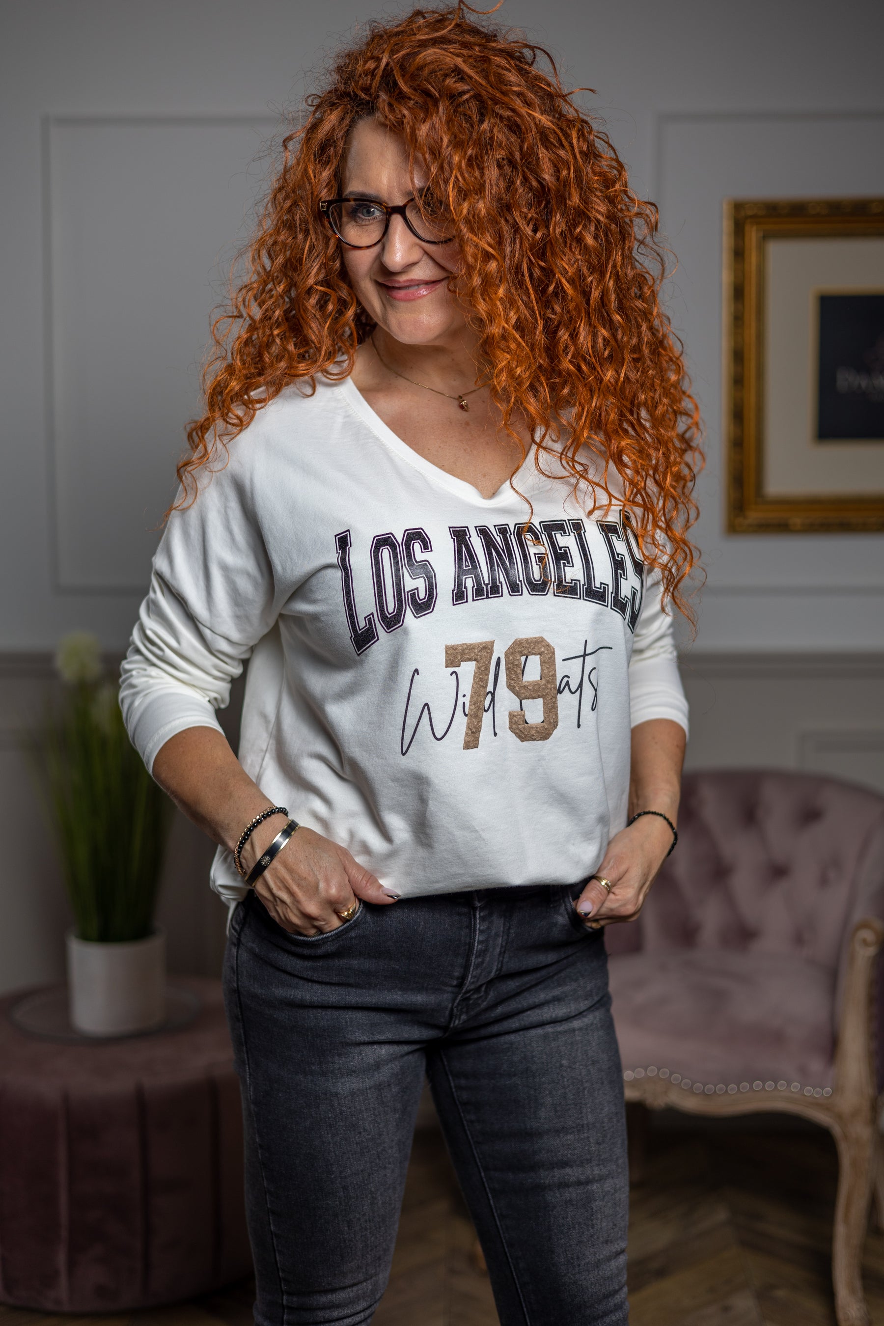 Cooton V-Neck Top 79