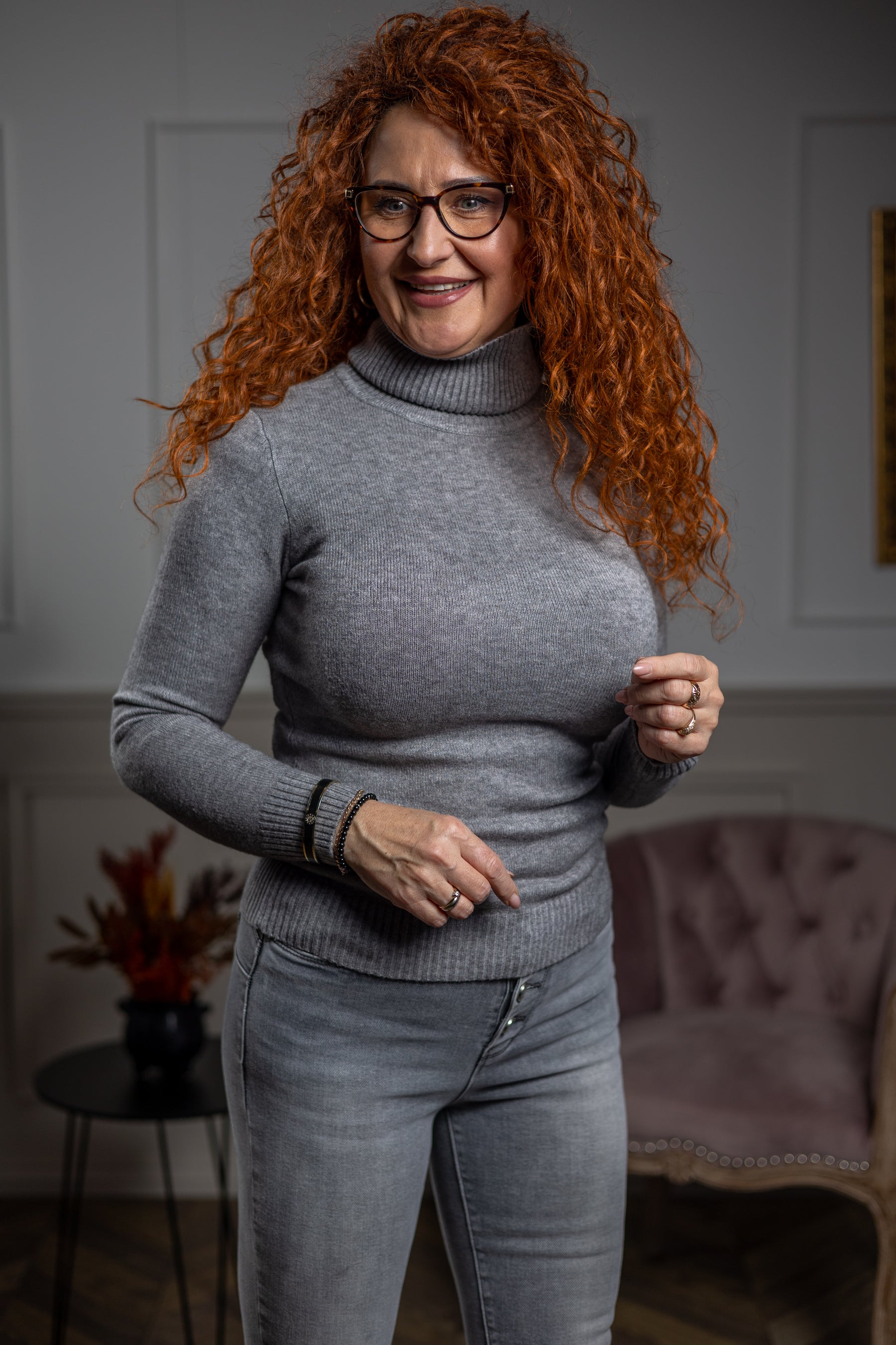 Turtleneck Jumper Rocha Grey