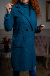 Bouclé Blazer Coat Kaya Sea Blue