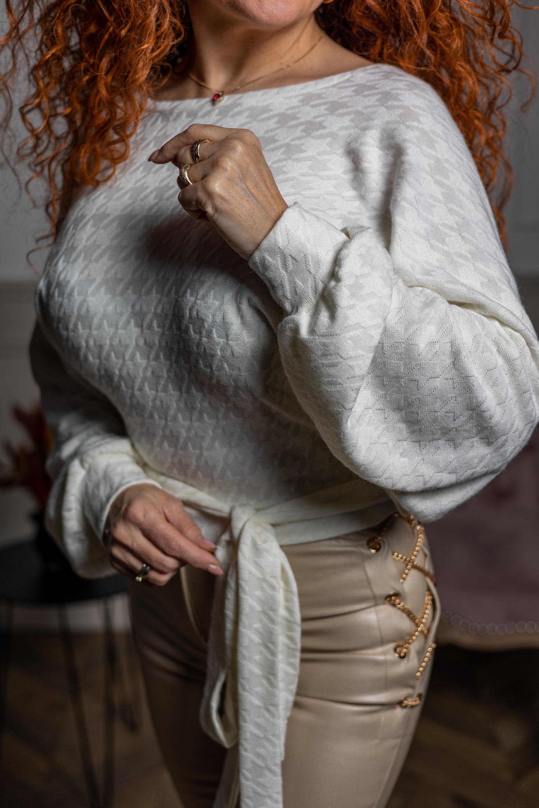 Fabulous Wrap Tie Blouse Venezia White