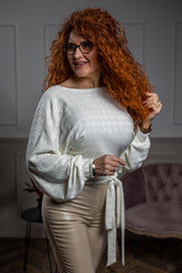 Fabulous Wrap Tie Blouse Venezia White