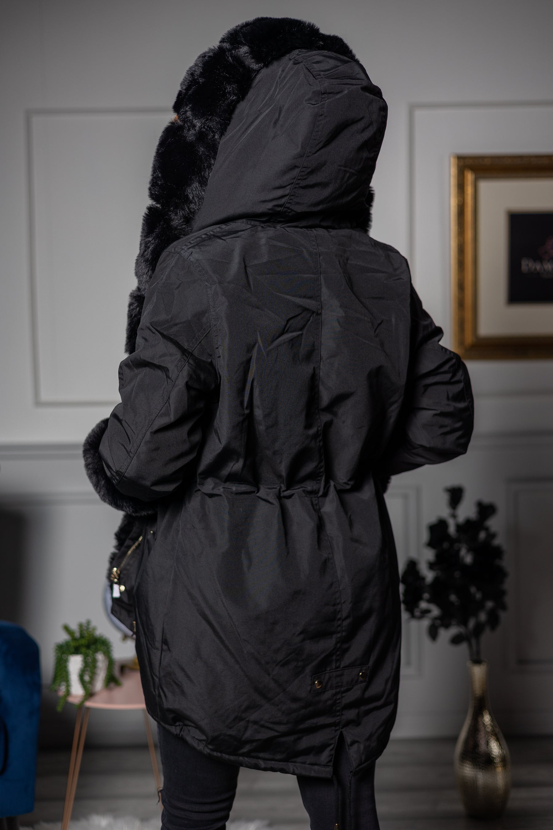 Hooded Parka Coat Bella Black