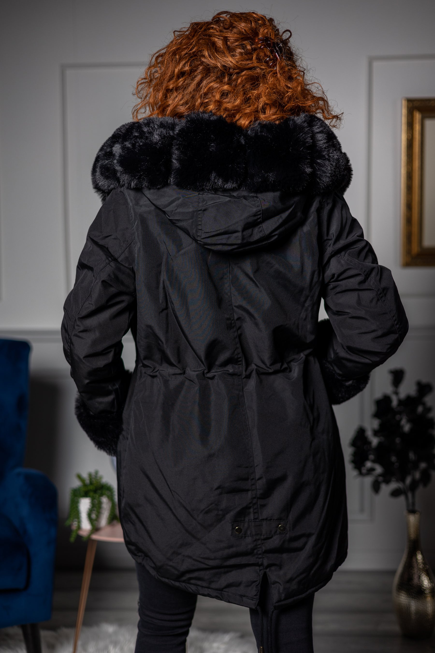 Hooded Parka Coat Bella Black